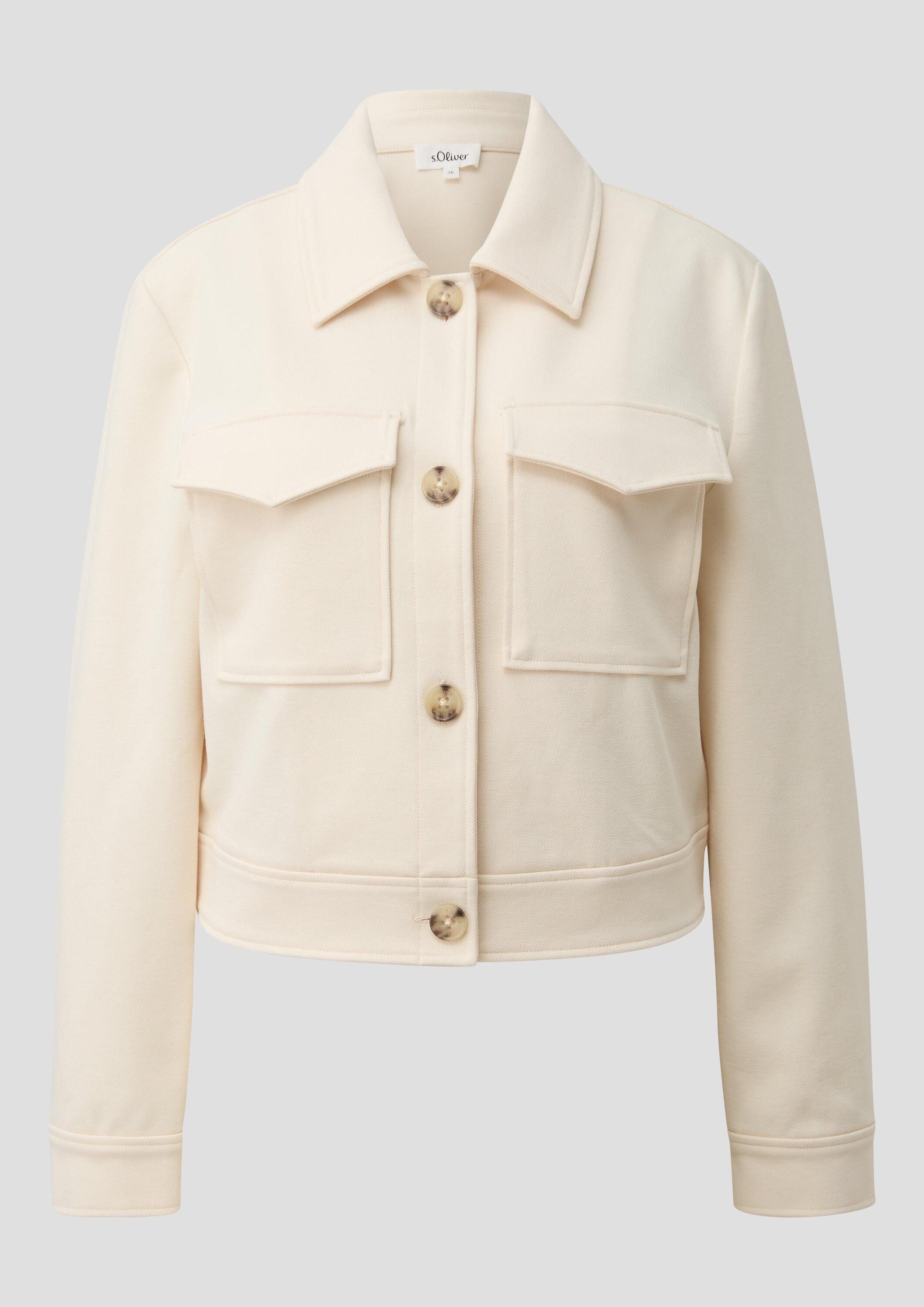 s.Oliver Funktionsjacke Indoor-Jacke Strukturierte Jacke aus Interlock