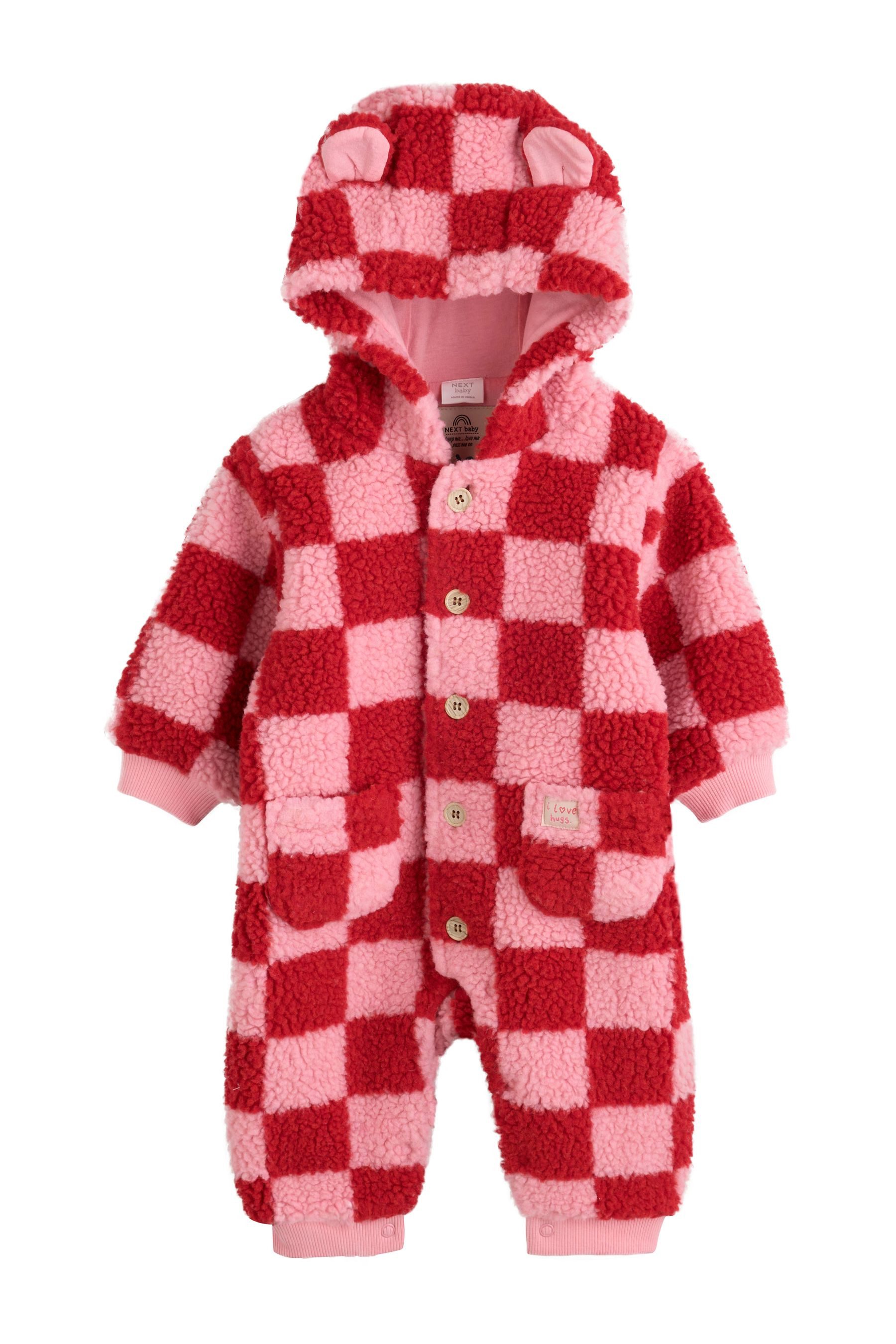 Next Fleeceoverall Baby-Einteiler aus Teddyfell mit Kapuze (1-tlg)