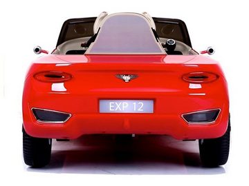 TPFLiving Elektro-Kinderauto Bentley EXP 12 - Cabrio mit Fernbedienung - 2 x 12 Volt - 4,5Ah-Akku, Belastbarkeit 30 kg, Kinderfahrzeug mit Soft-Start und Bremsautomatik - Farbe: rot