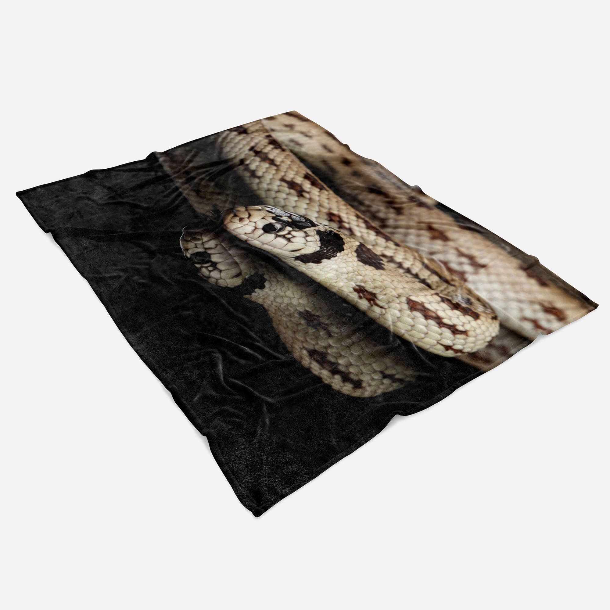 Art Strandhandtuch (1-St), Tiermotiv schöne Handtuch mit Schlange, Sinus Handtuch Saunatuch Handtücher Kuscheldecke Baumwolle-Polyester-Mix