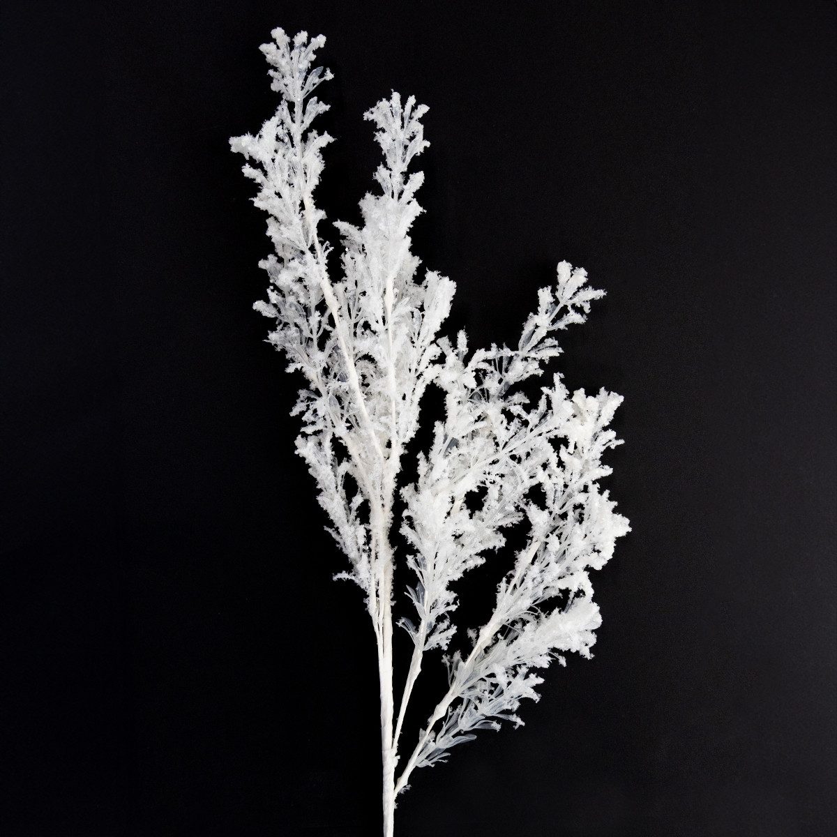 Winterliche Kunstpflanze Künstlicher Dekozweig in gefrosteter Optik für Winterdekoration, 2 St, Kaemingk, Höhe 1 cm