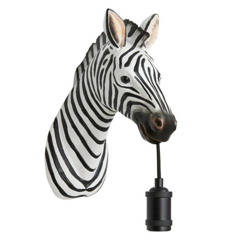 Light & Living Wandleuchte Tierlampe Zebra Safarilampe Tier Lampe 34,5 x 16  x 24,5 cm, ohne Leuchtmittel, Wandlampe