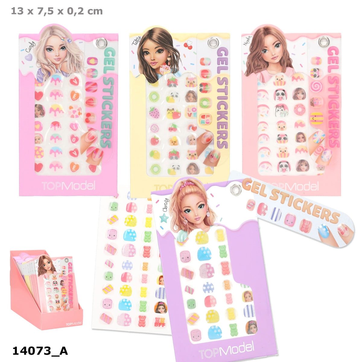 Depesche Spiel DEPESCHE TOPModel Gel Nagelsticker CANDY GLAM, 1 v. 4 Designs