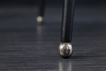 riess-ambiente Couchtisch GINKGO LEAFS 75cm silber / schwarz (Einzelartikel, 1-St), Wohnzimmer · Metall · Handarbeit · Unikat · Boho