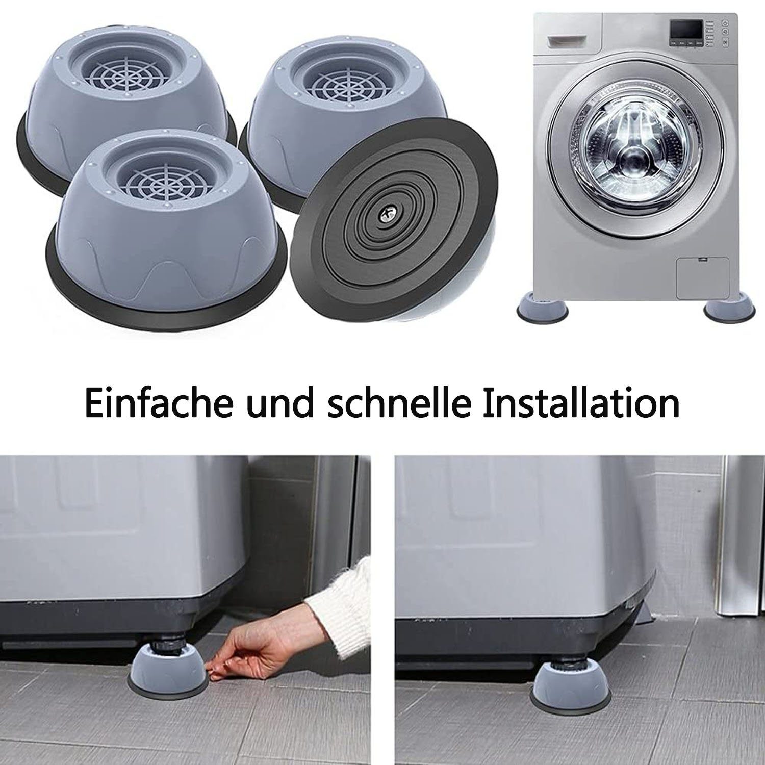 Möbelfuß Anti Füße 8 Stück Vibration zggzerg Pad Waschmaschine Universal Fußpolster