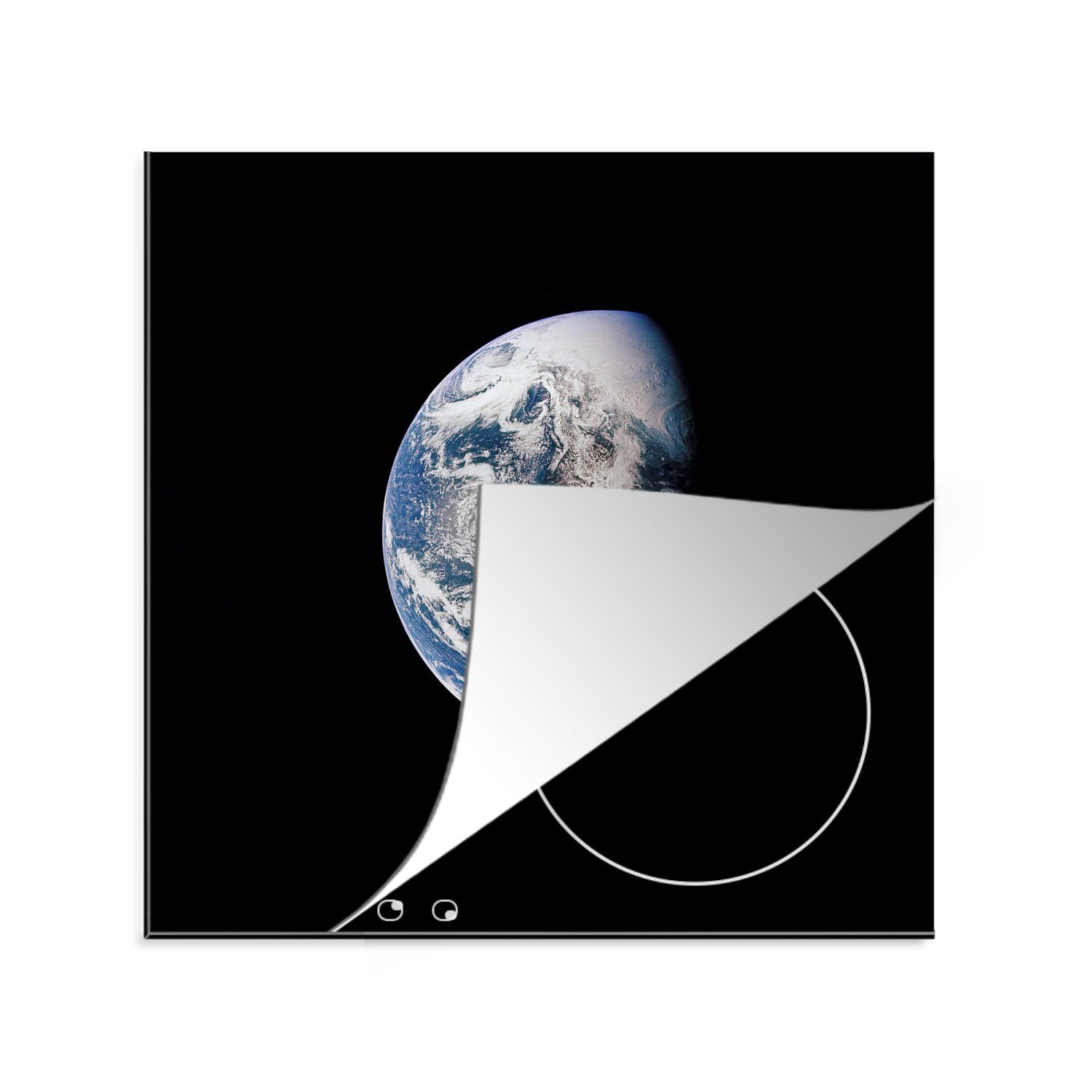 MuchoWow Herdblende-/Abdeckplatte Erde - Weltraum - Nasa, Vinyl, (1 tlg), 78x78 cm, Ceranfeldabdeckung, Arbeitsplatte für küche | Herdabdeckplatten