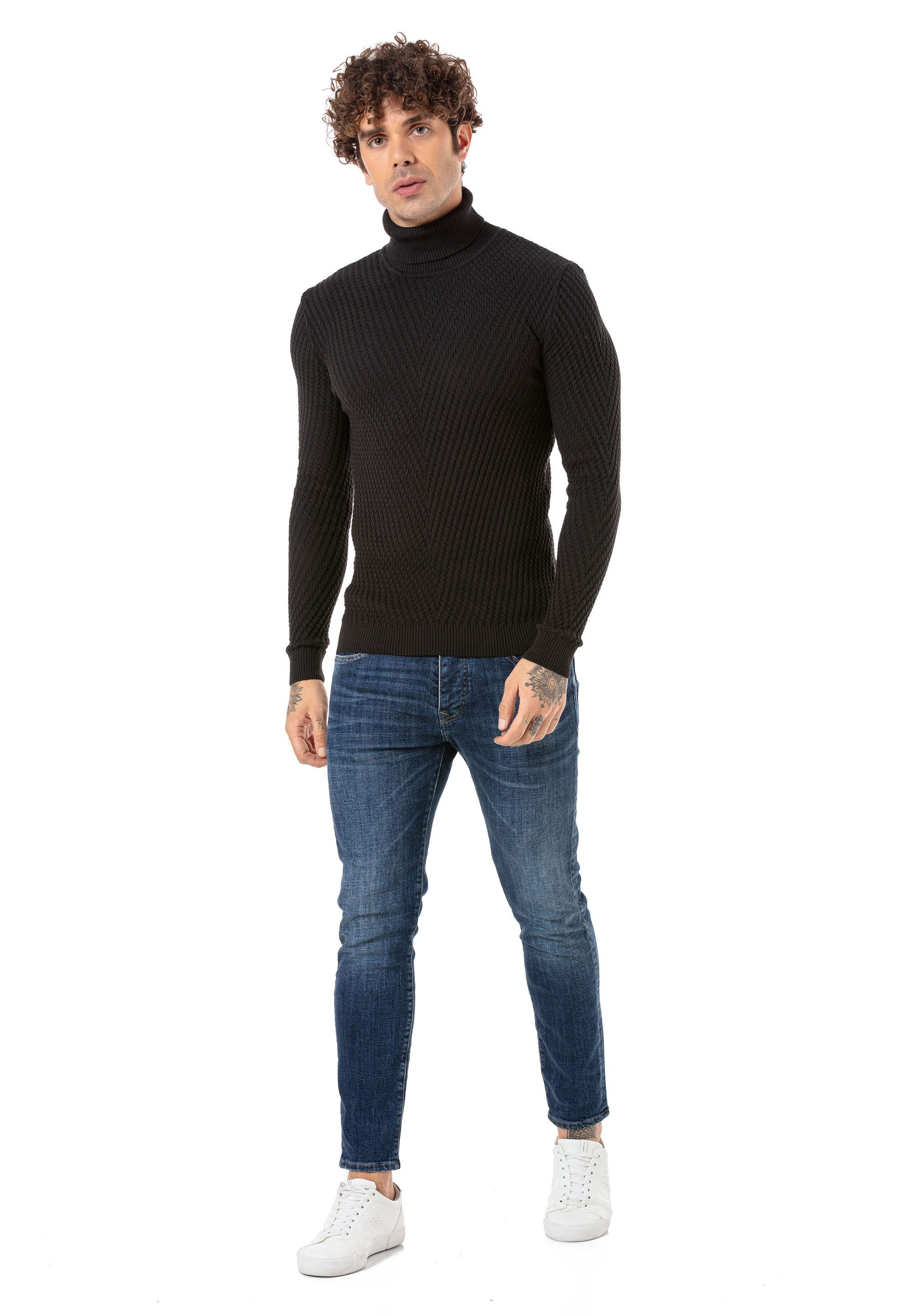 RedBridge Rollkragenpullover Gosport mit aufwendigem Strickmuster