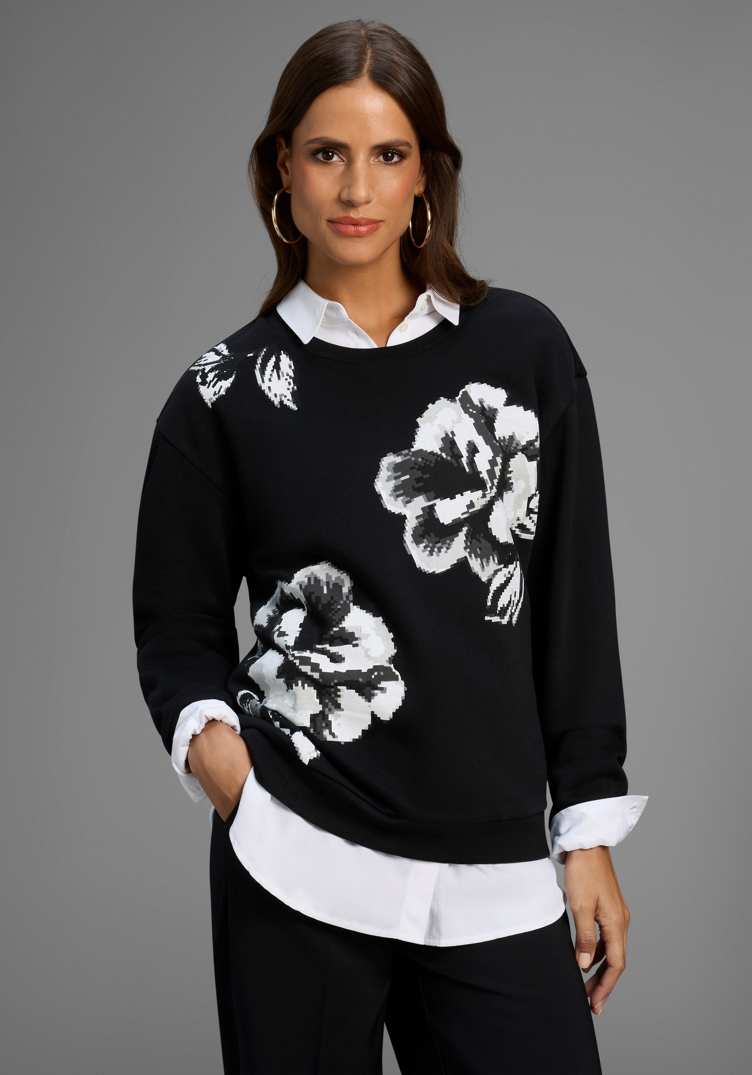 Laura Scott Sweater Weiche Baumwollmischung mit günstig online kaufen
