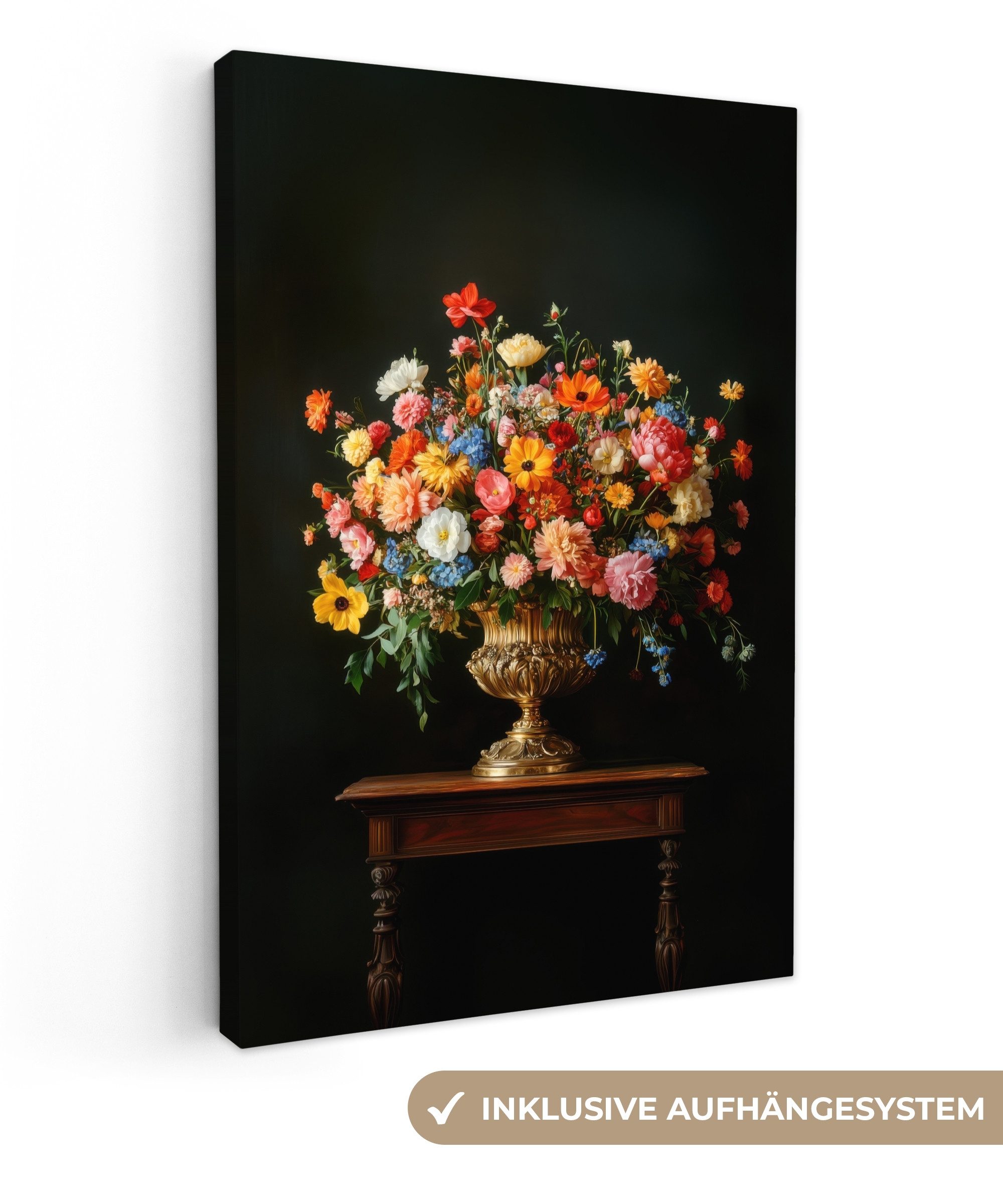 OneMillionCanvasses® Leinwandbild Gold - Blumen - günstig online kaufen