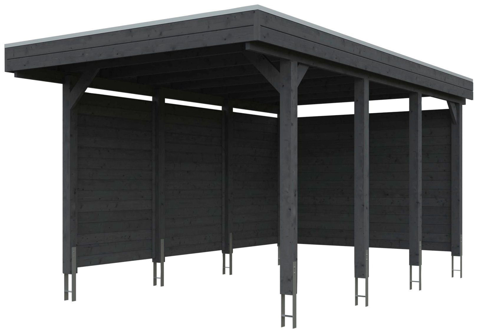 Skanholz Einzelcarport Friesland Set 1, BxT: 314x555 cm, 221 cm Einfahrtshöhe