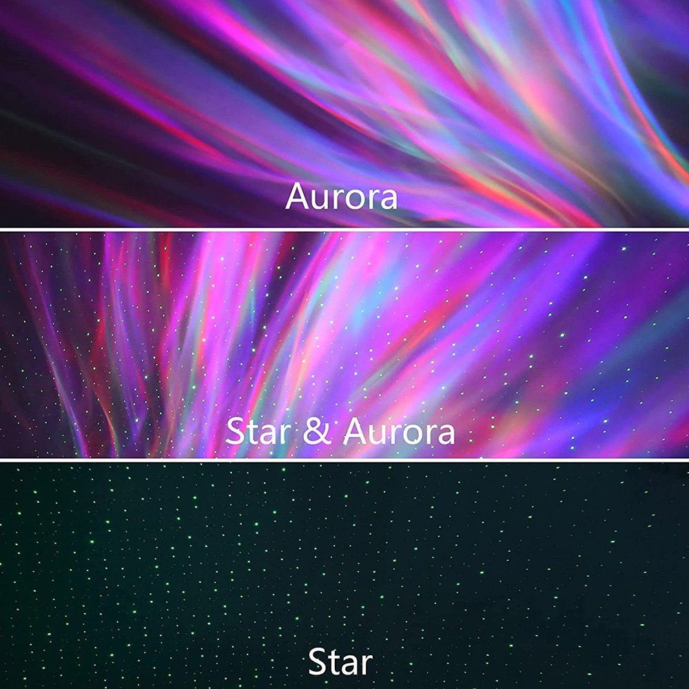 Sunicol Projektionslampe Fernsteuerung, mit 14 Nachtlicht, Lichteffekte,Geschenk, Bluetooth-Steuerung Projektor Aurora Star Galaxy