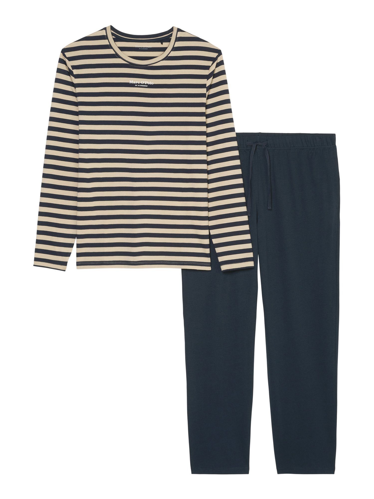 Marc O'Polo Pyjama Mix & Match Cotton (2 tlg) schlafanzug schlafmode bequem günstig online kaufen