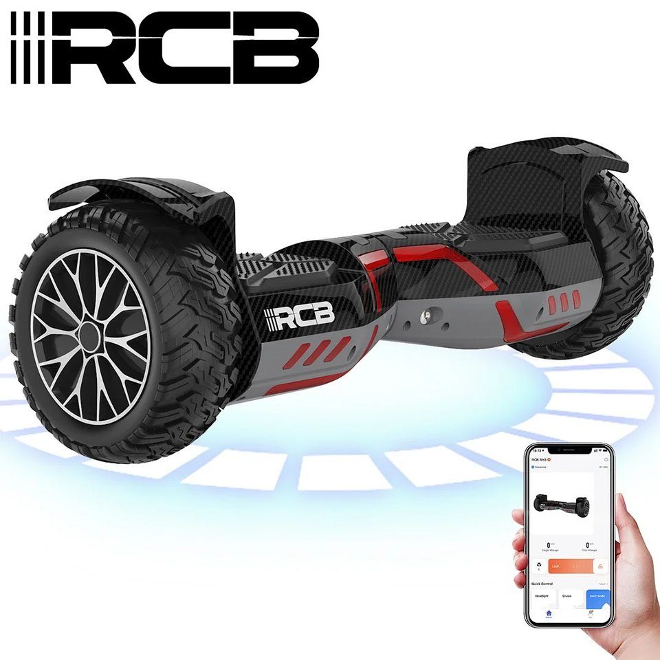 RCB TECH Balance Scooter RH3, 8,5 Zoll Hoverboard, 2 x 200 W-Motor, 6 km/h, 9 km/h, 12 km/h