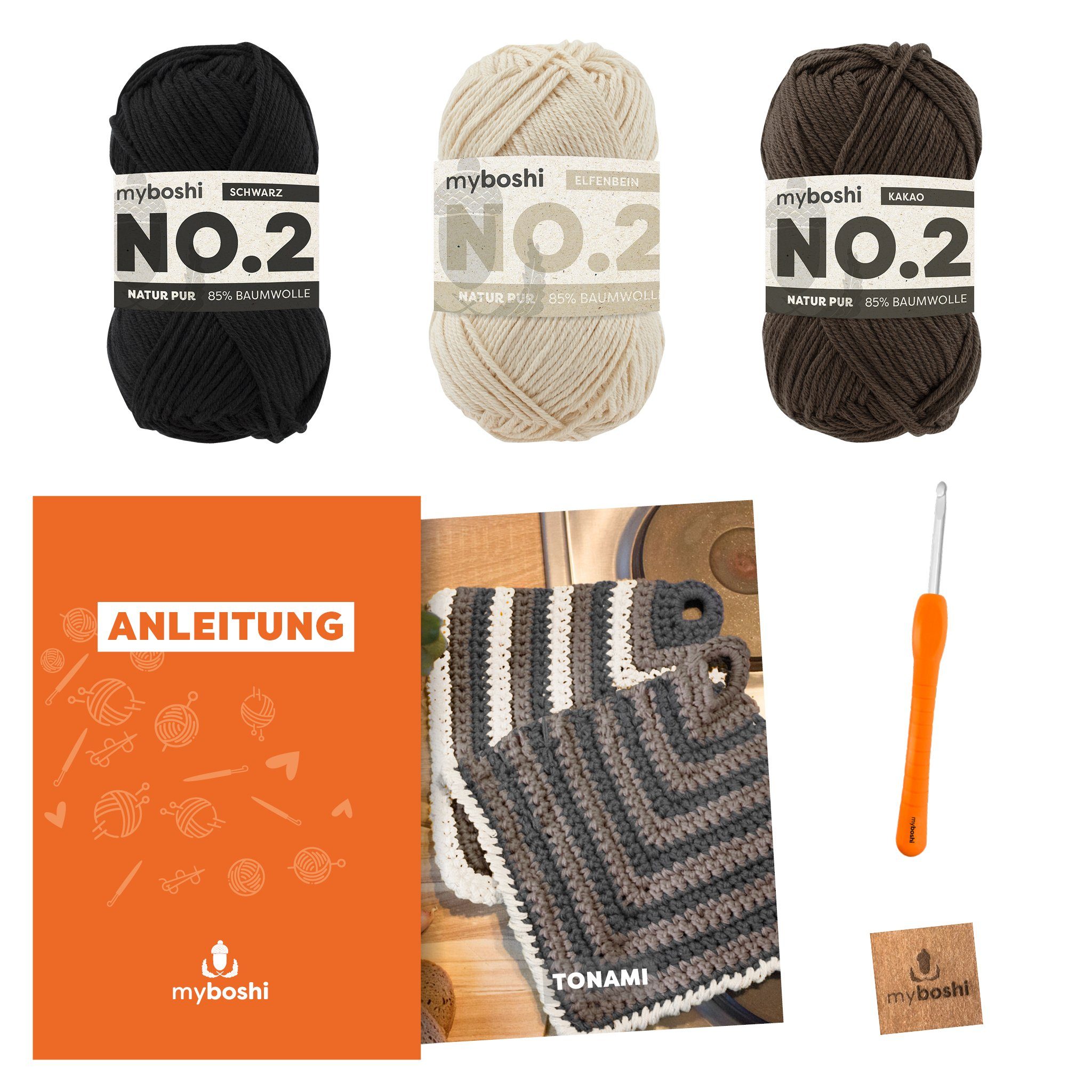 myboshi Kreativset Häkelset Topflappen Tonami No.2 Wolle Nadel, (1-tlg) günstig online kaufen