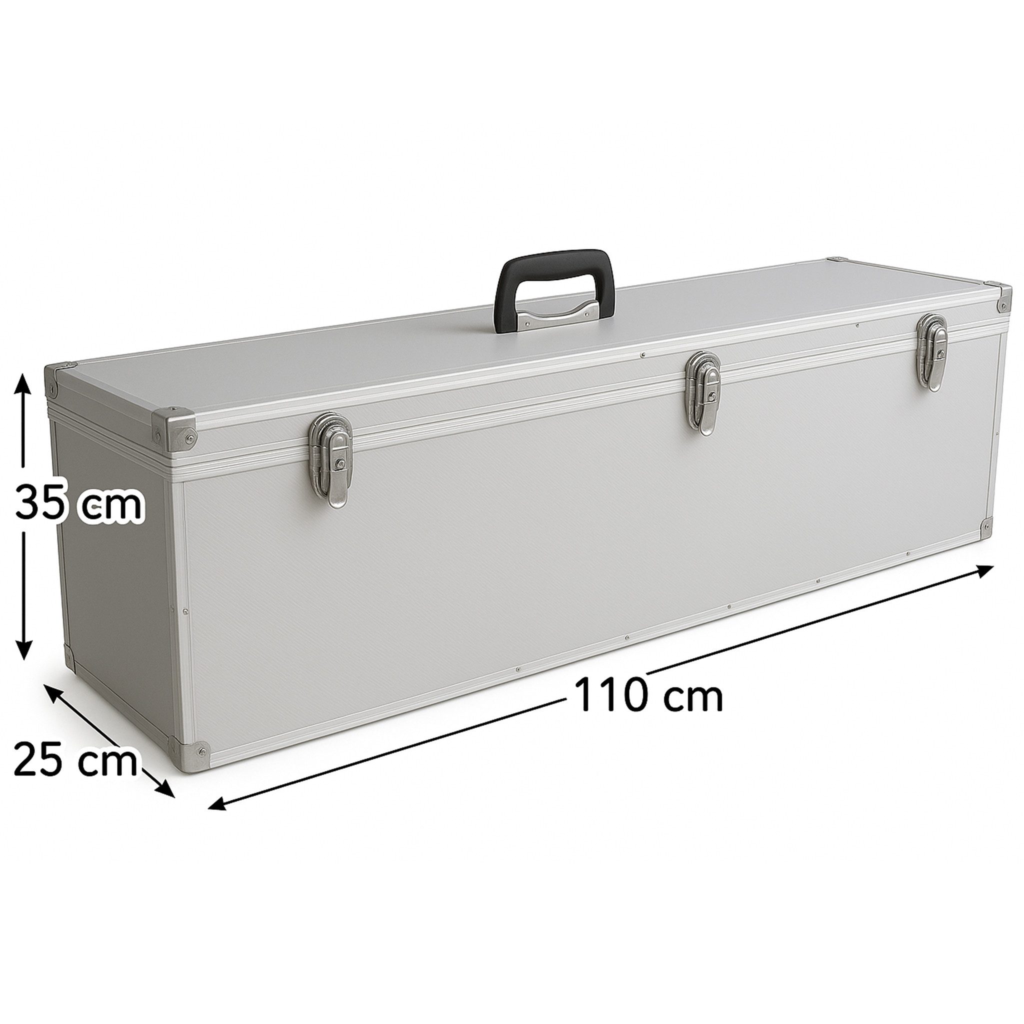ECI Tools Werkzeugkoffer Koffer (LBH) 110x25x35cm Silber Deckel abnehmbar Messgeräte Musik EDV – Bild 2 von 5