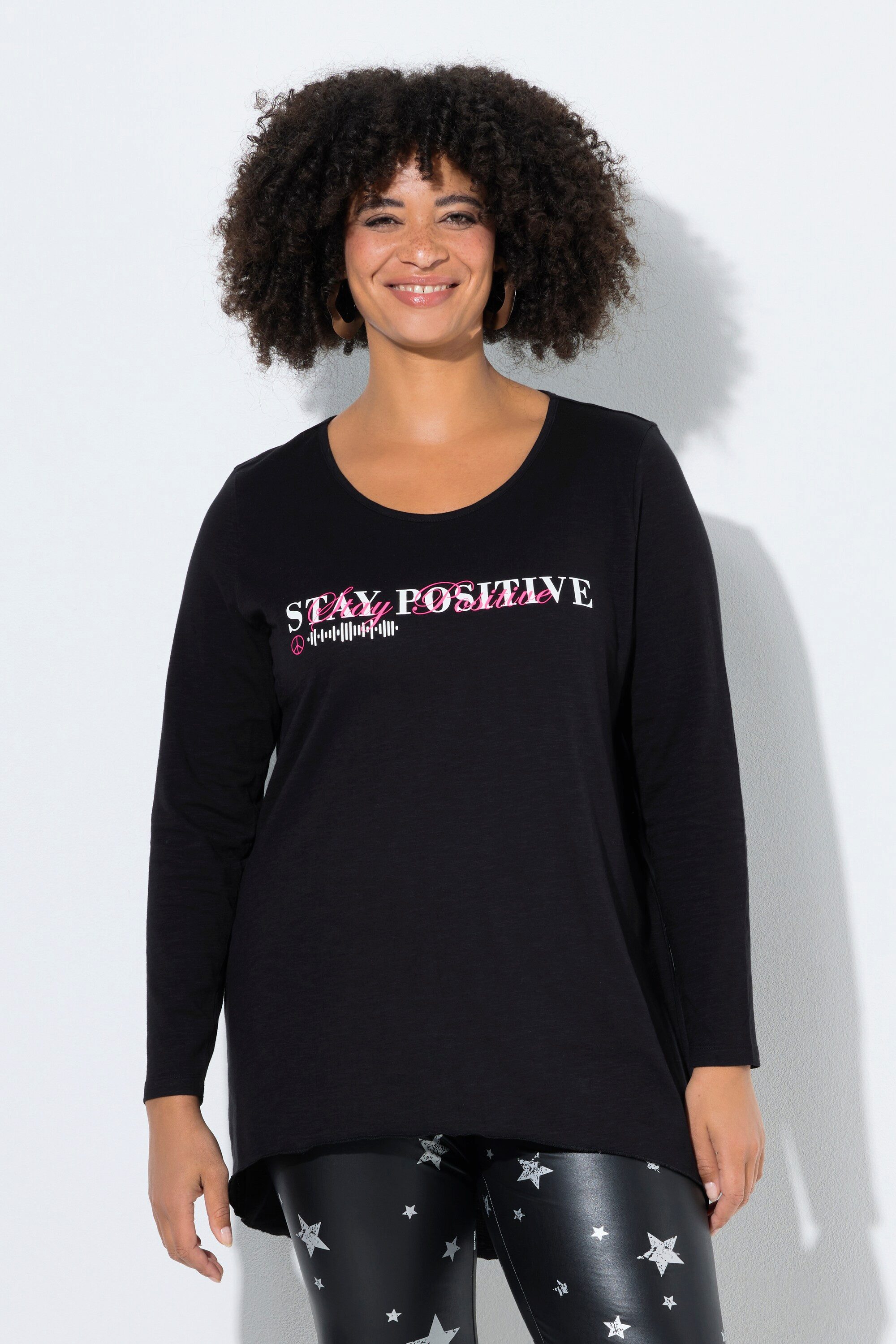 Angel of Style T-Shirt T-Shirt A-Linie Schriftzug Langarm günstig online kaufen