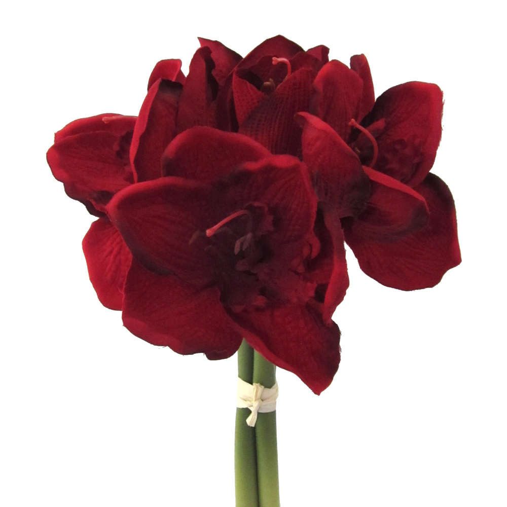 Kunstblume Künstliche Amaryllis 32cm, Bund mit 3 Kunstblumen, Gasper, Höhe 32.00 cm