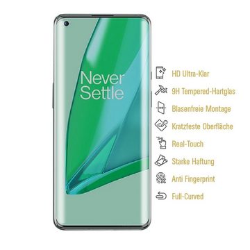 Protectorking Schutzfolie 1x 9H Panzerglas für OnePlus 9 FULL CURVED PRIVACY ANTY-SPY Displaysch, (1-Stück), Displayschutz, Schutzglas ANTI-SPY PRIVACY BLICKSCHUTZ 9H Härte