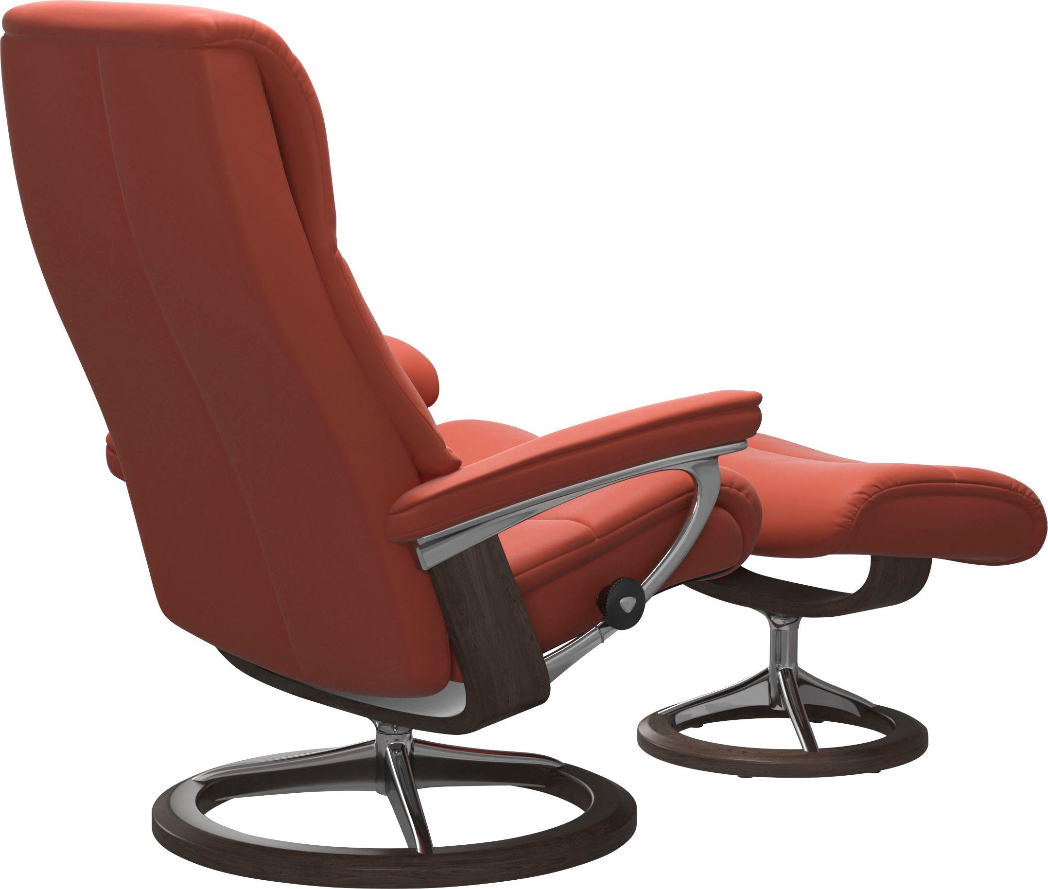 Stressless® Relaxsessel View (Set, Relaxsessel mit Hocker), mit Signature Base, Größe M,Gestell Wenge