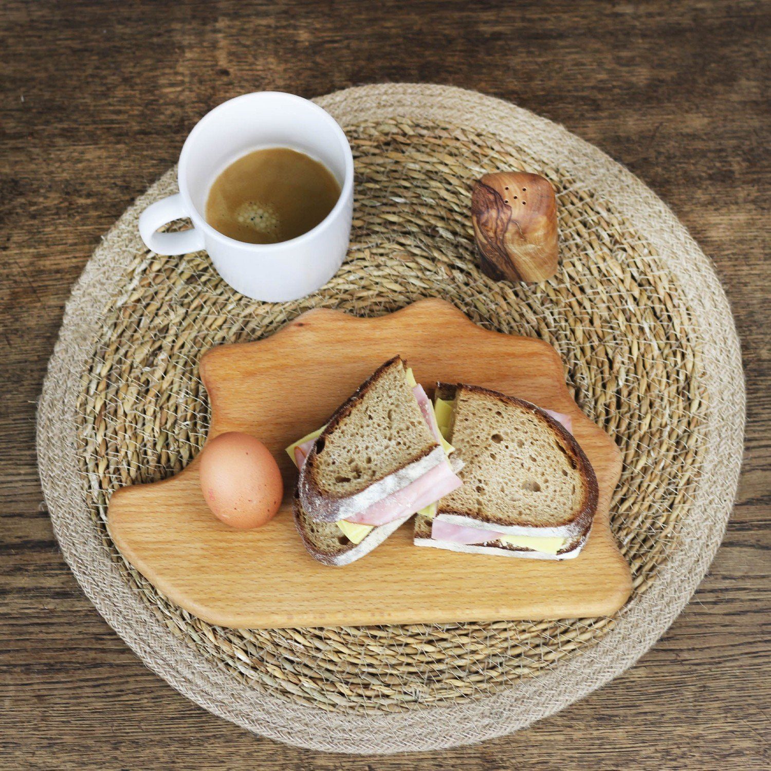 Tiermotiv Igel Frühstücksbrett mit Frühstücksbrettchen Holz aus mitienda