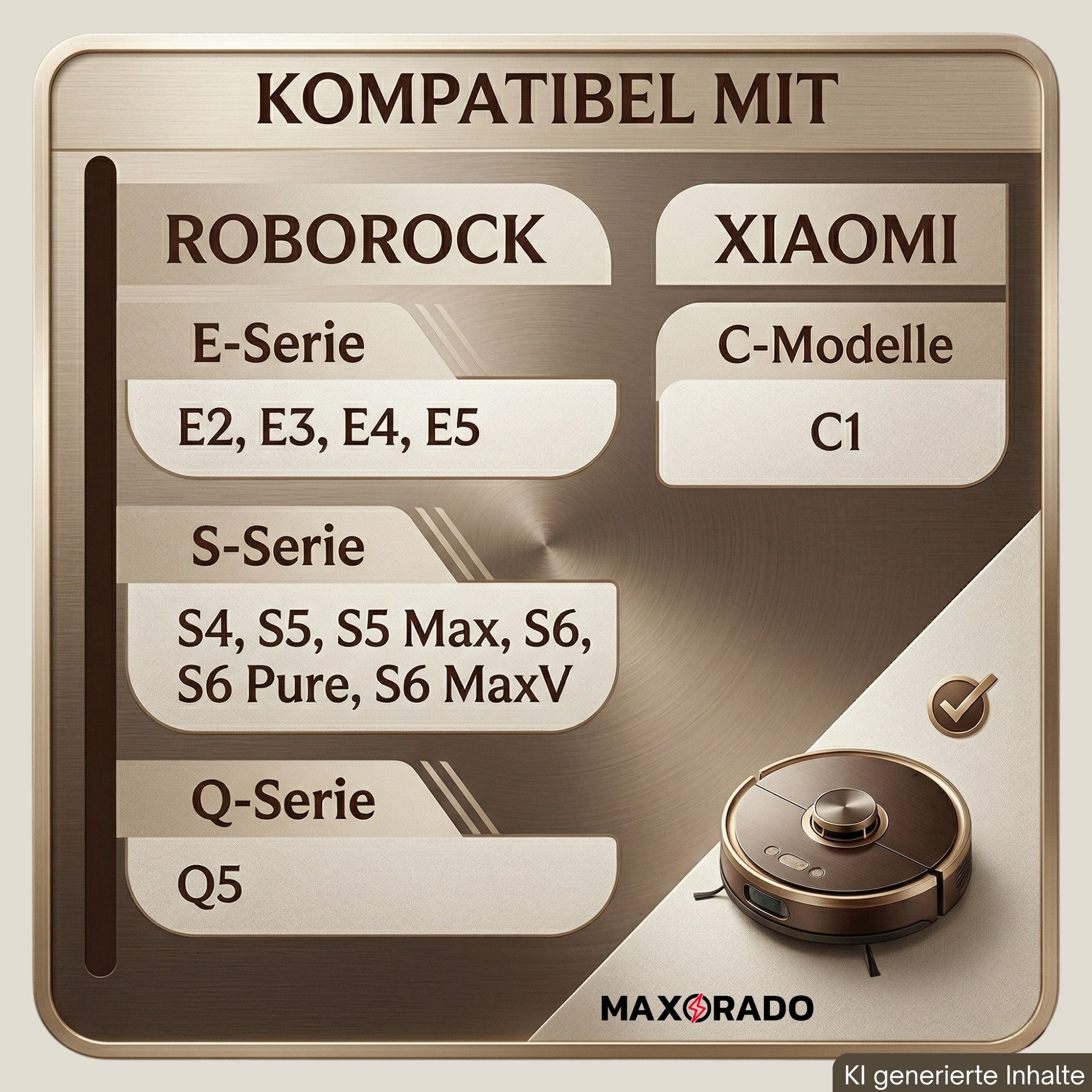 Maxorado Mob Tuch passend für Roborock S4 S5 MAX S6 Pure E2 E3 E4 E5 Q5 Zubehör Moppaufsatz (5-tlg., Wischtuch Ersatzteile Zubehör SEt) – Bild 5 von 5