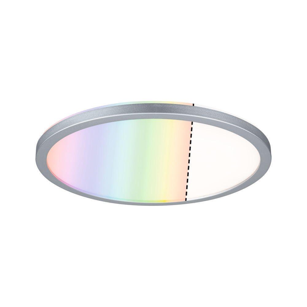 Paulmann LED Deckenleuchte LED Deckenleuchte Atria Shine RGBW in Chrom-matt 12W 1400lm, keine Angabe, Leuchtmittel enthalten: Ja, fest verbaut, LED, warmweiss, Deckenlampe, Deckenbeleuchtung, Deckenlicht