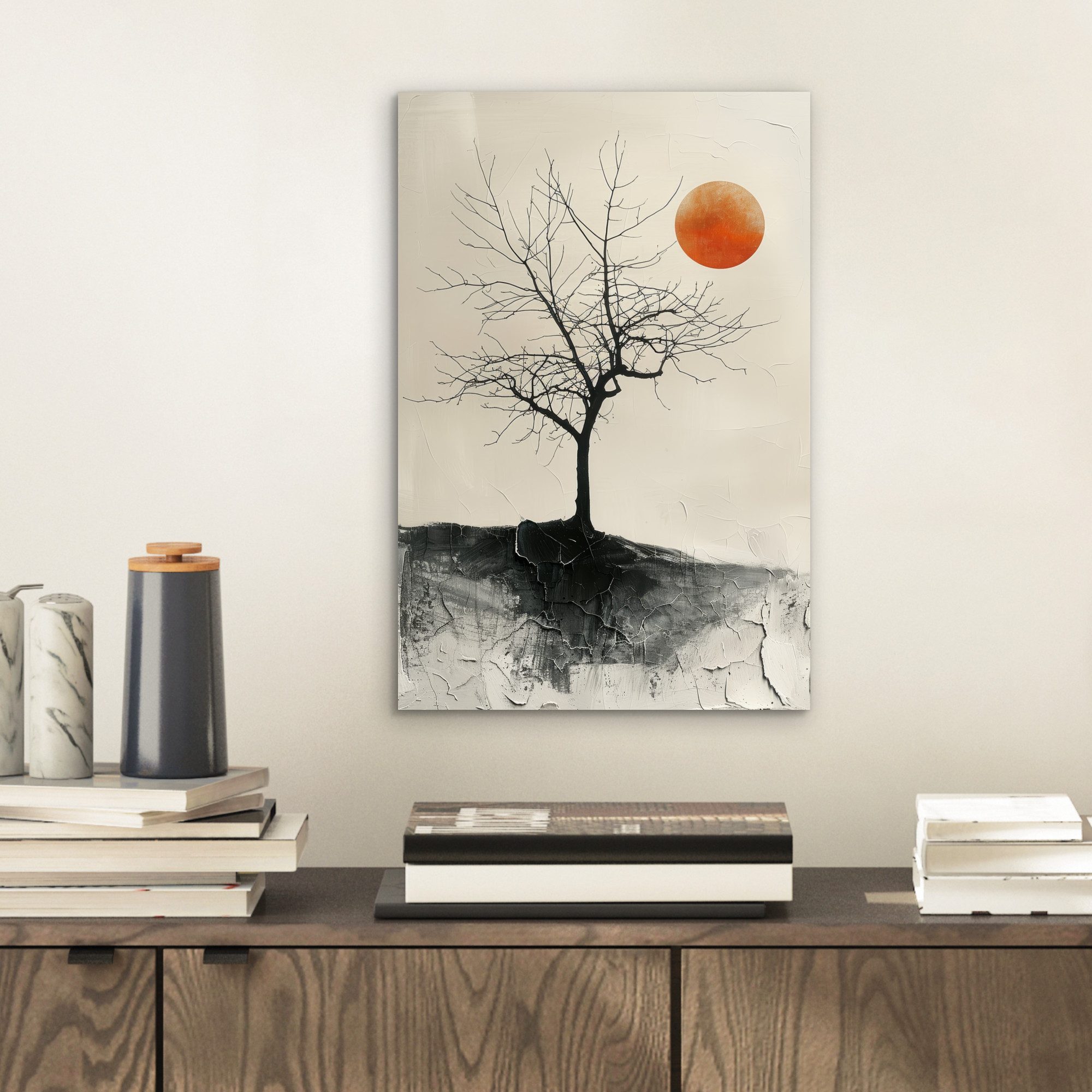 MuchoWow Metallbild Baum - Sonne - günstig online kaufen