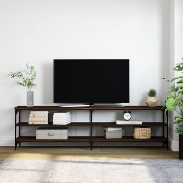 furnicato TV-Schrank Braun Eiche 180x30x50 cm Holzwerkstoff und Metall