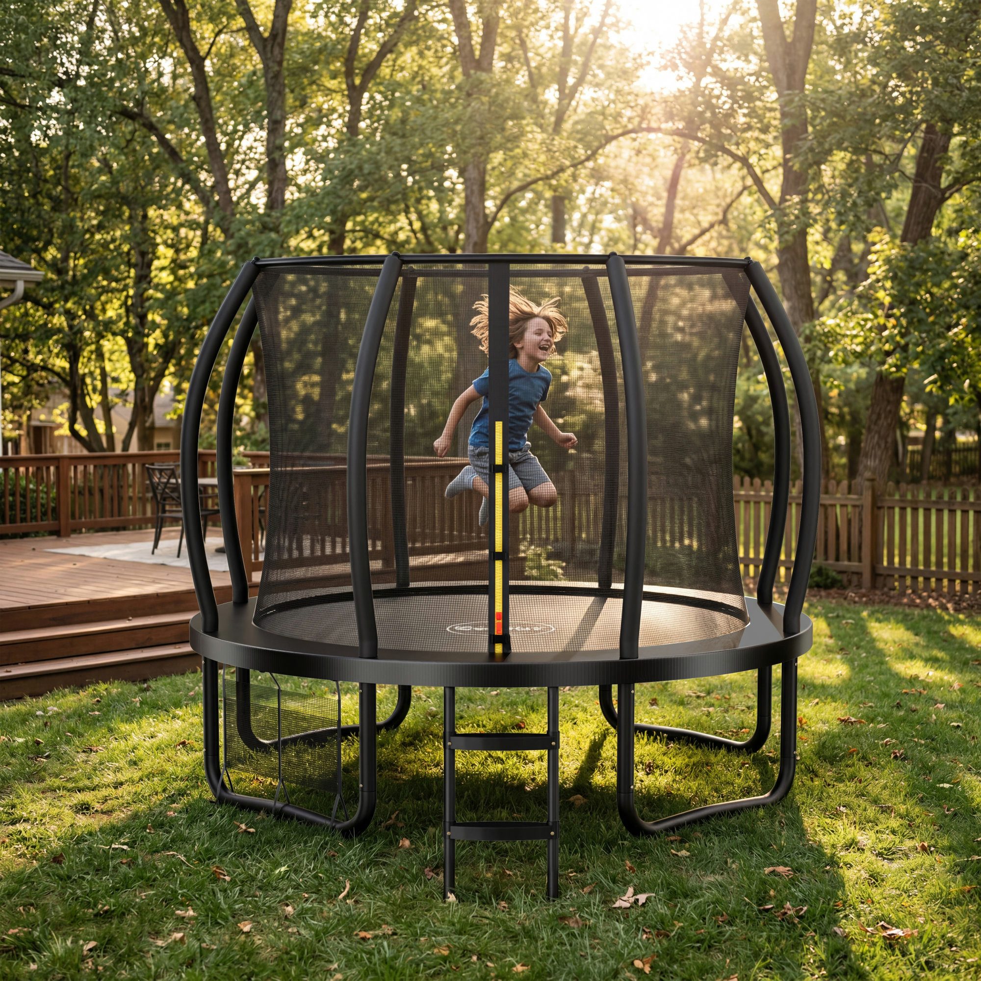 Zelsius Gartentrampolin Trampolin Schwarz Ø 305 cm für den Outdoor-Bereich