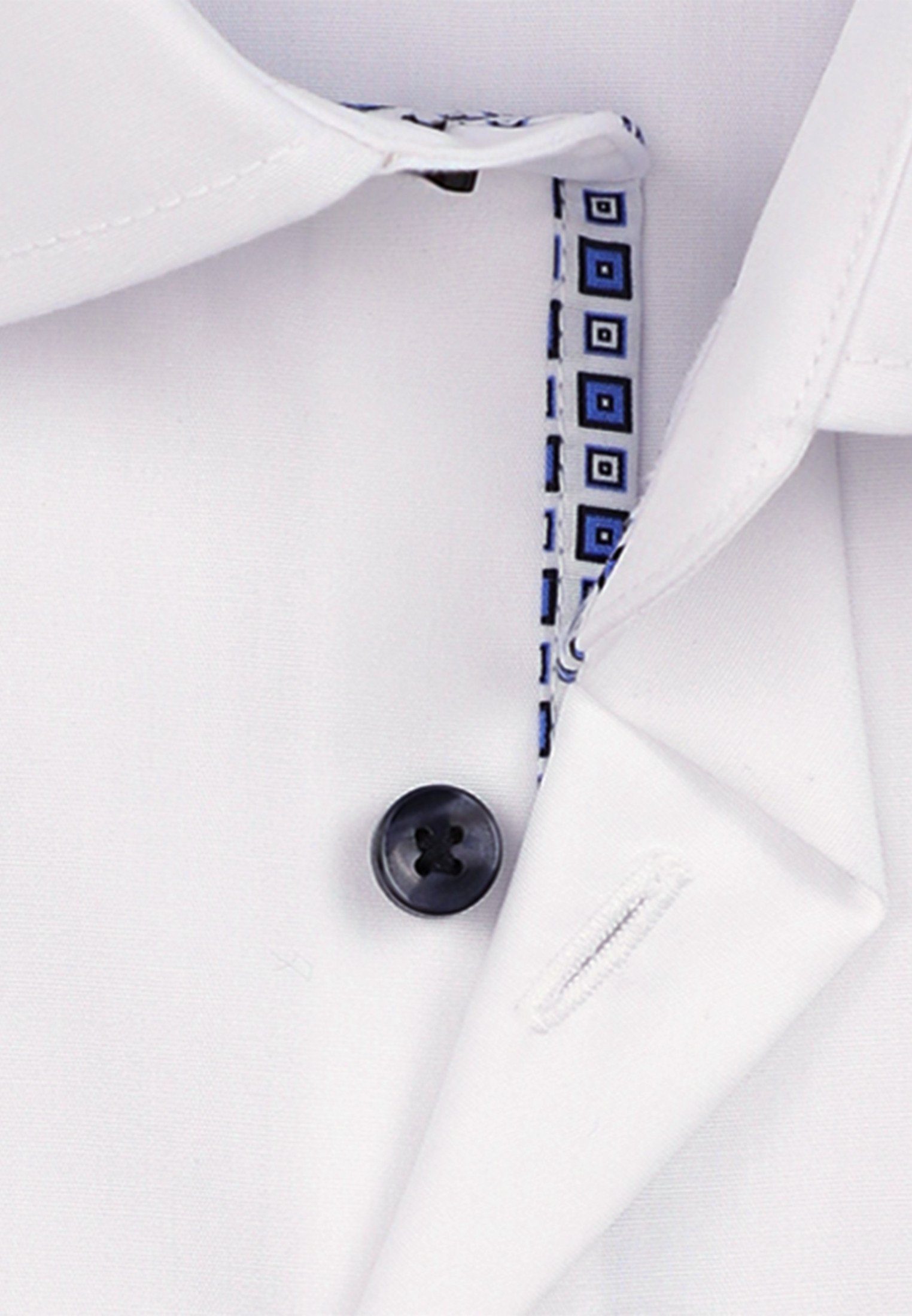 Weiß Shaped Uni Businesshemd seidensticker Shaped Langarm Kentkragen