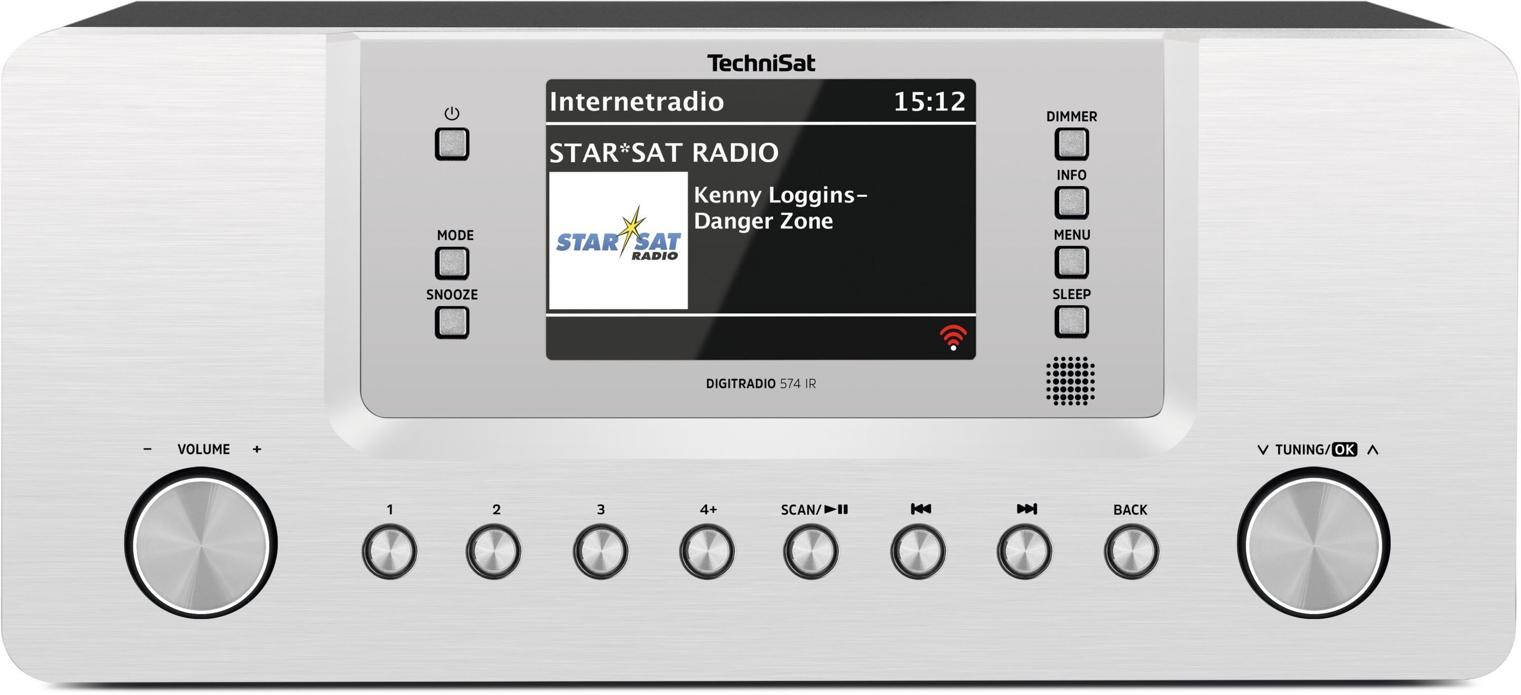 TechniSat DIGITRADIO 574 IR Internet-Radio (Digitalradio (DAB), Internetradio, FM-Tuner mit RDS, 10 W, 4-Zoll-Farbdisplay, Bluetooth, App-Steuerung, USB-Laden)