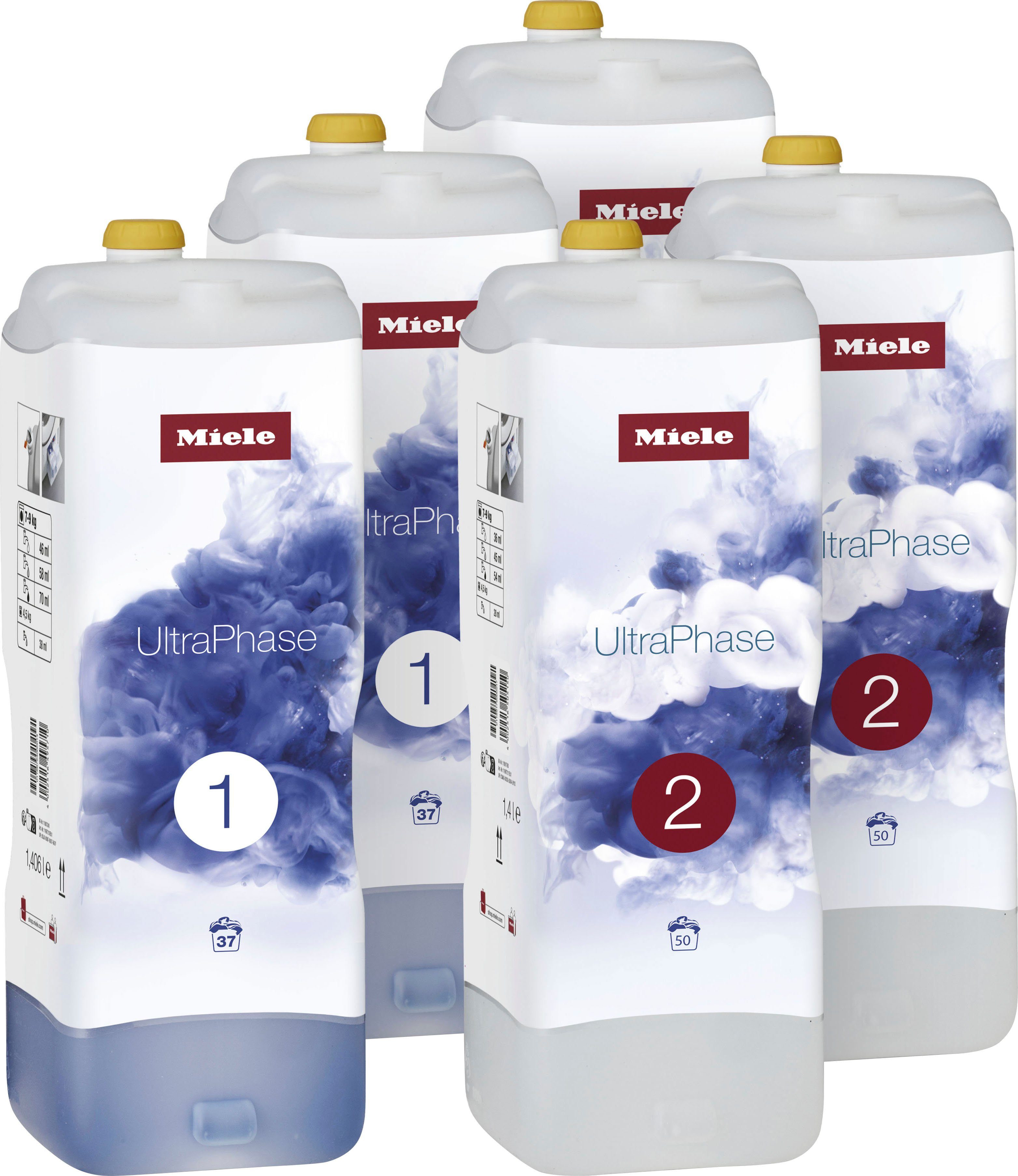 Miele Set 5x Miele UltraPhase, Feinwaschmittel (bestehend aus UltraPhase 1 und 2 - Halbjahresvorrat)