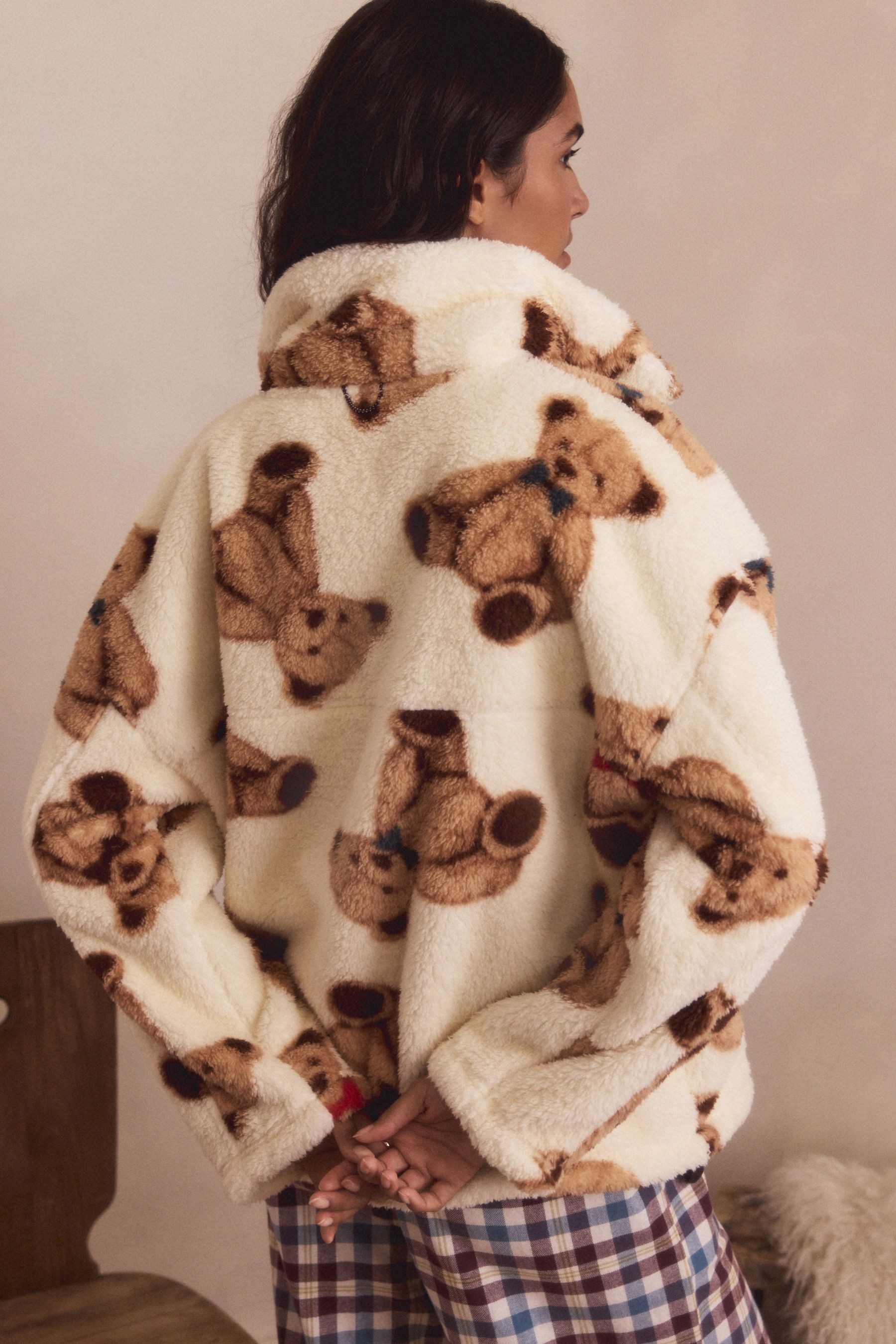 Next Fleecejacke Borg-Fleece mit halben Reißverschluss (1-St) günstig online kaufen