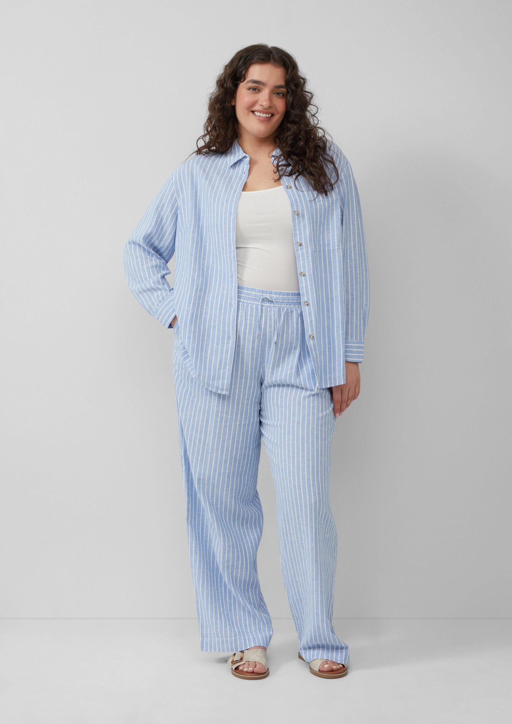 s.Oliver Chinos Hose Wide-Leg-Hose aus Leinemix