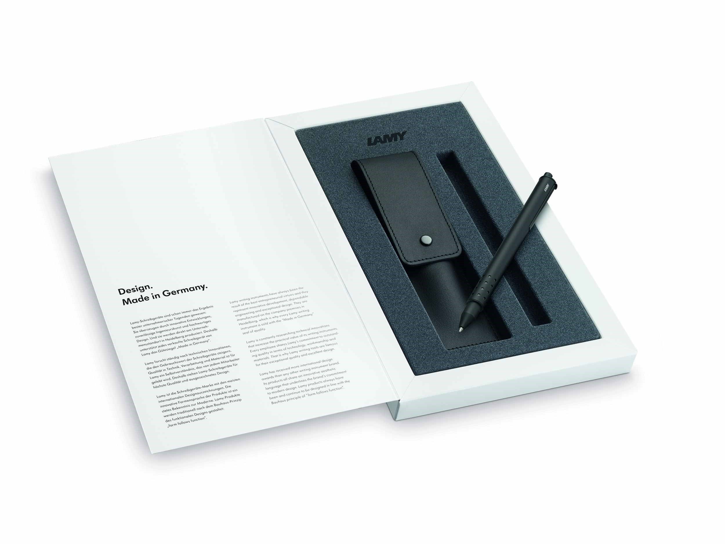 LAMY Tintenroller LAMY Tintenroller swift matt black B Set Lederetui