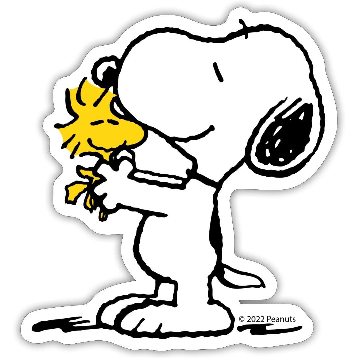 Spreadshirt Aufkleber Peanuts Snoopy Und Woodstock Beste Freunde Sticker Aufkleber