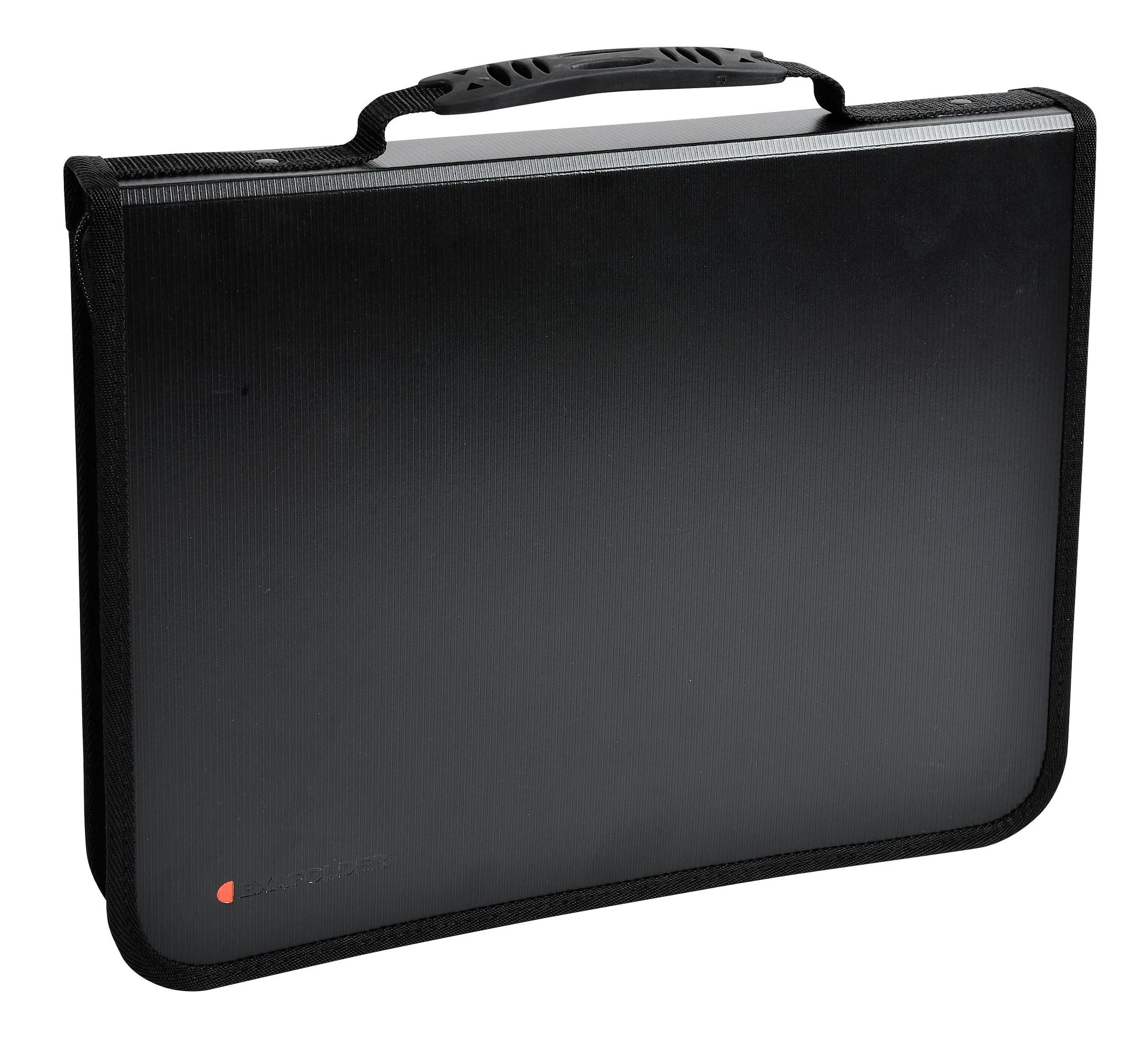 EXACOMPTA Organisationsmappe 5x Konferenzmappe 4 Ringen 30mm Rücken 27x36cm A4 Schwarz 55634E, Ordnungsmappen