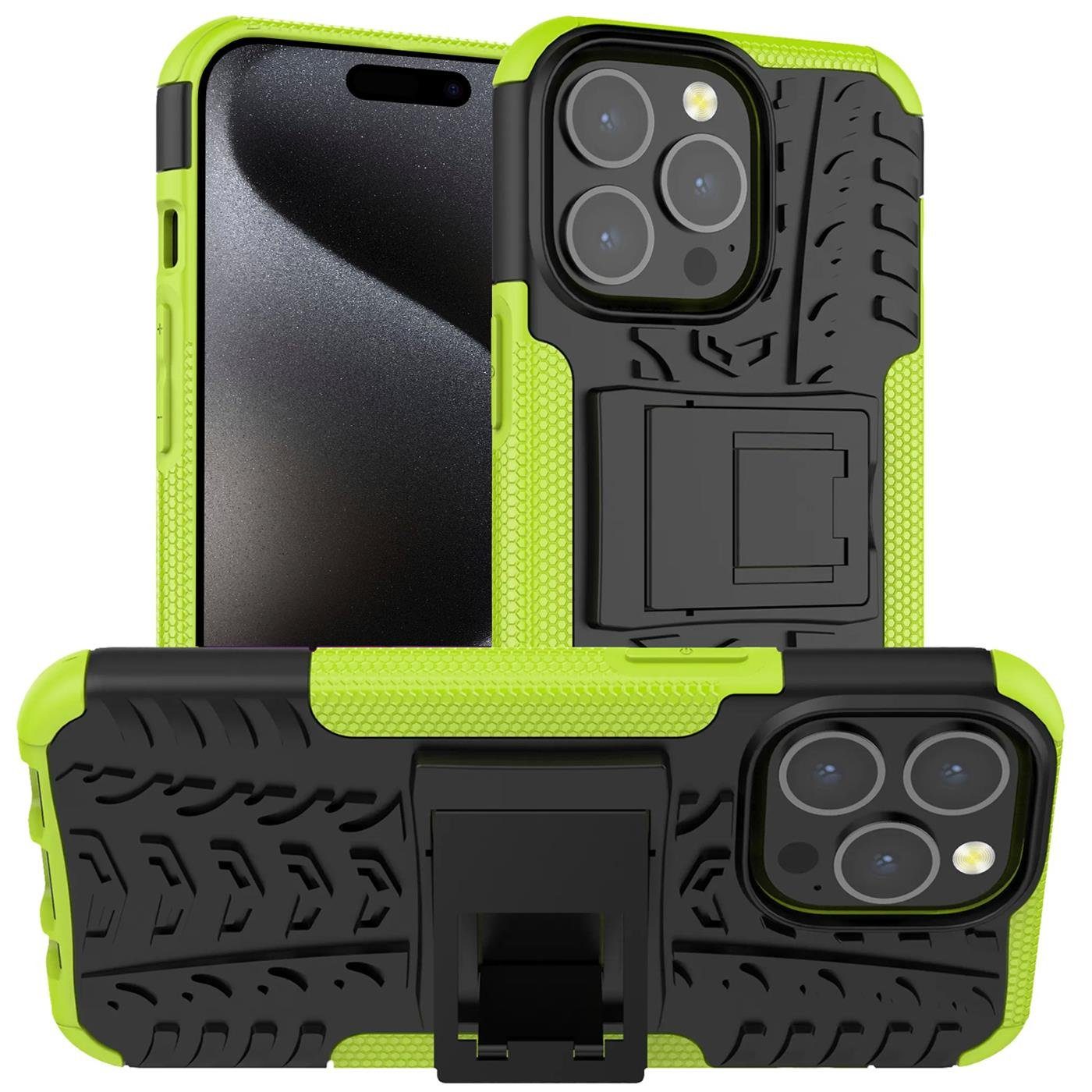 CoolGadget Handyhülle Outdoor Case Hybrid Cover für Apple iPhone 15 Pro Max 6,7 Zoll, Schutzhülle extrem robust Handy Case für iPhone 15 Pro Max Hülle