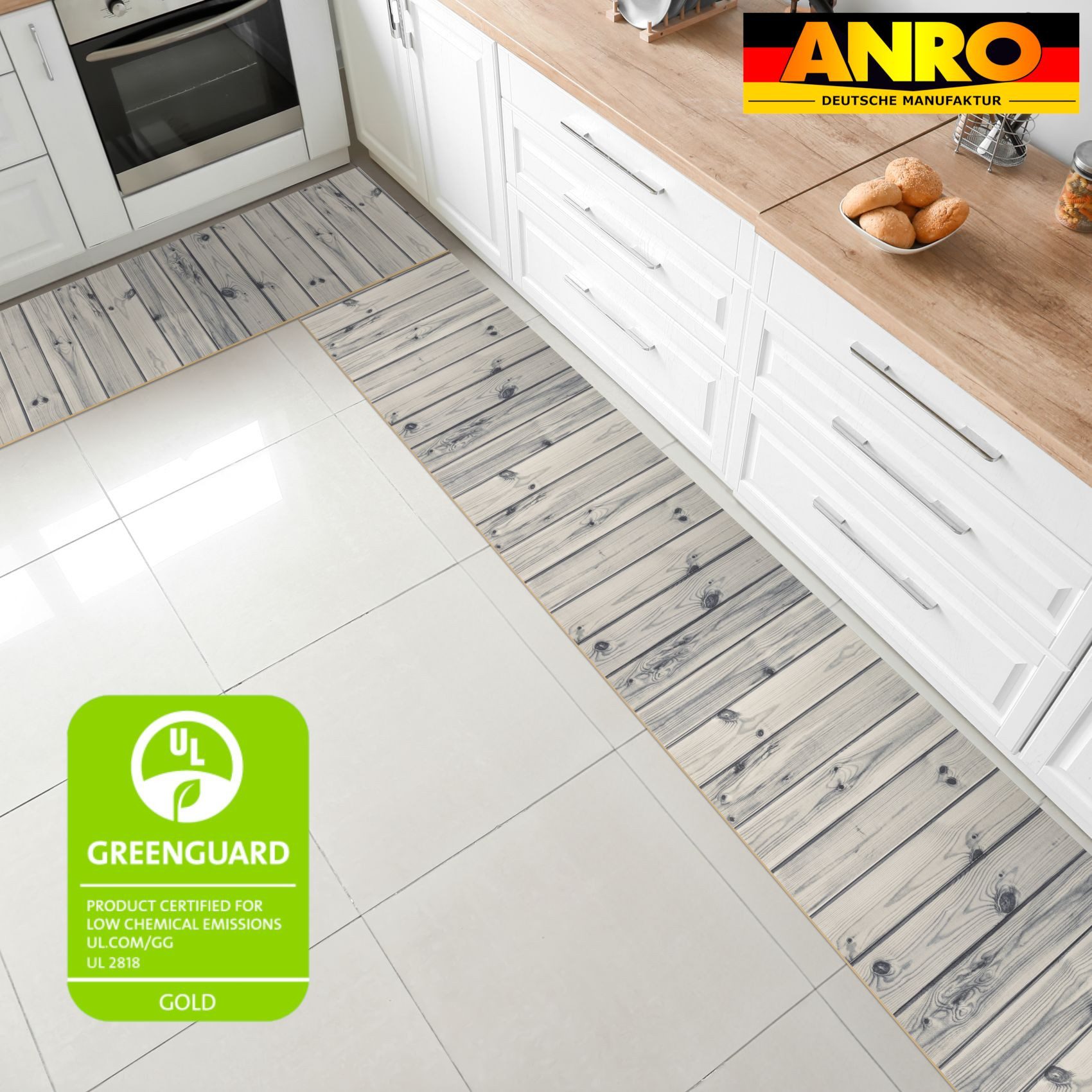 ANRO Küchenläufer ATLANTA Läufer Flurläufer Teppichläufer, Eckig, Bodenläuf günstig online kaufen