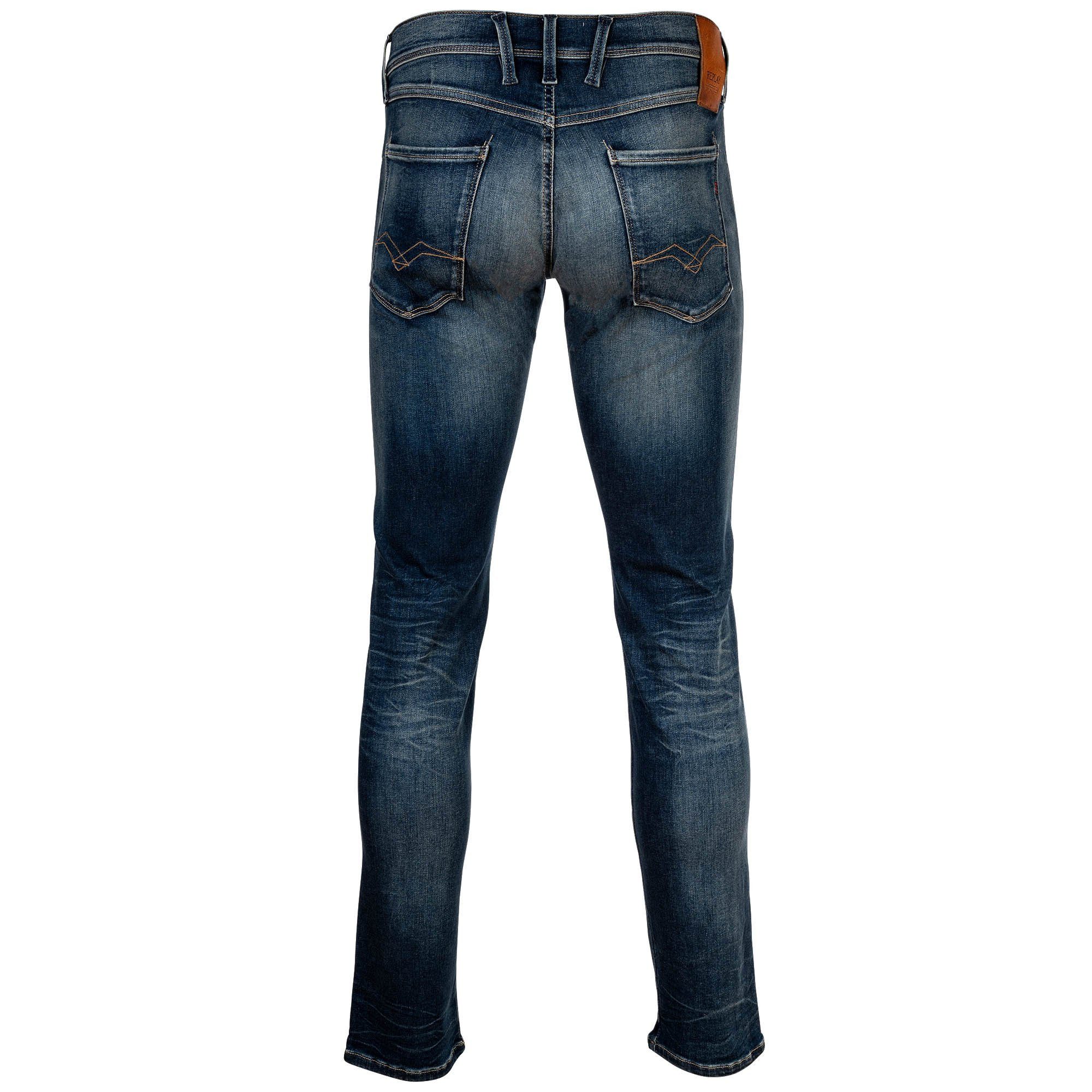 Replay Regular-fit-Jeans Herren Jeans Baumwolle Hyperflex Stretch ANBASS