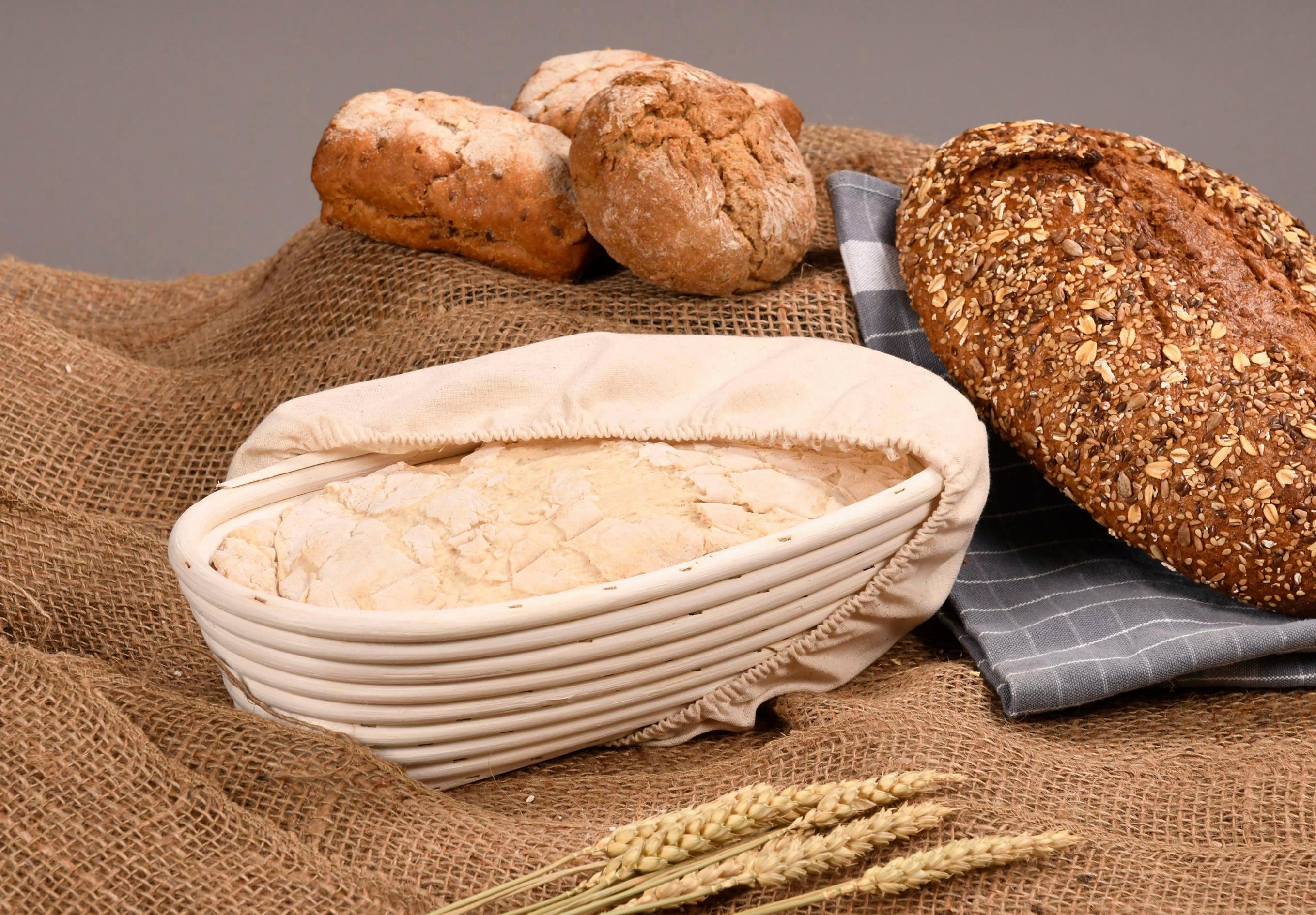 KESPER® Brotkorb Gärkörbchen, Baumwolle, Rattan, (1-tlg), oval