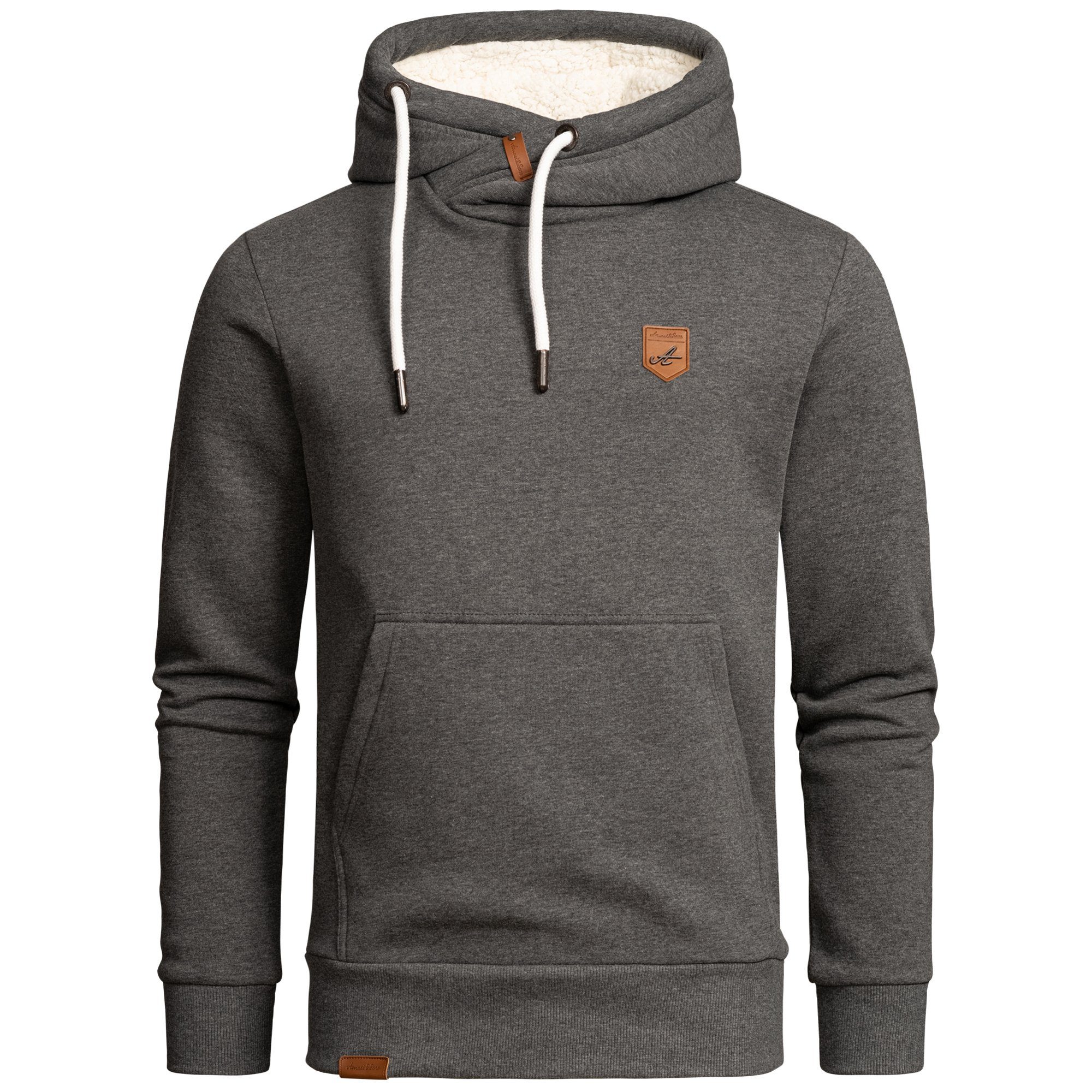 Herren Hoodie Mit Bärenohren - Weicher Plüsch Kapuzenpullover Für Winter