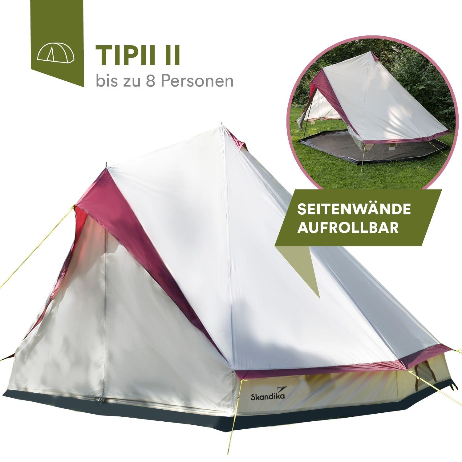 Skandika Tipi-Zelt Comanche 400, Campingzelt mit günstig online kaufen