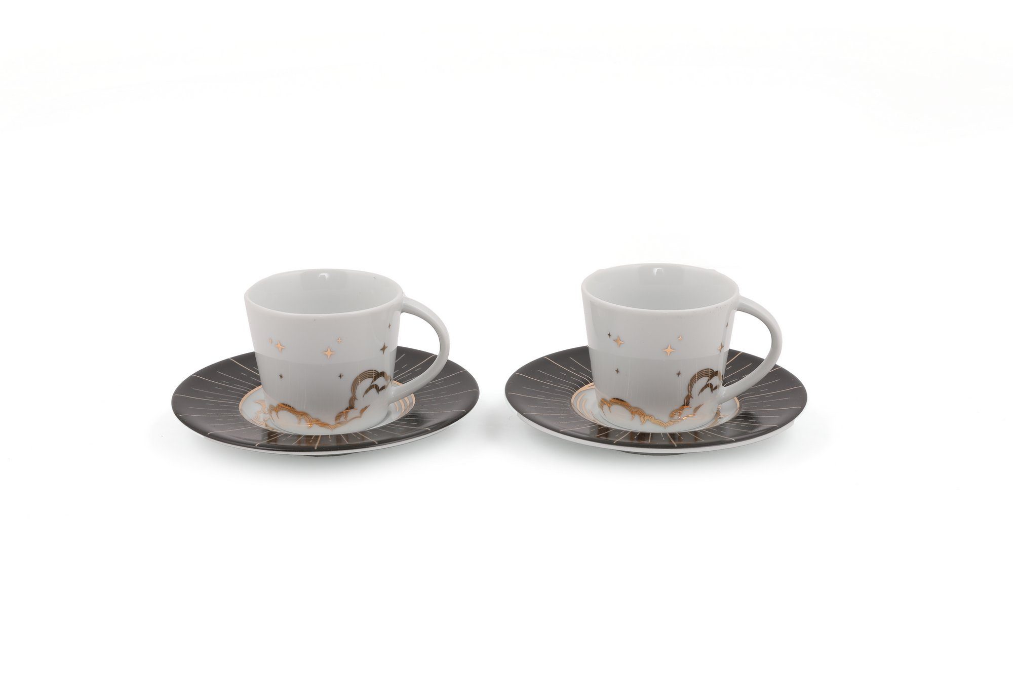 Hermia Concept Kaffeetassen, Tasse 100% Porzellan Schwarz, KTP9726