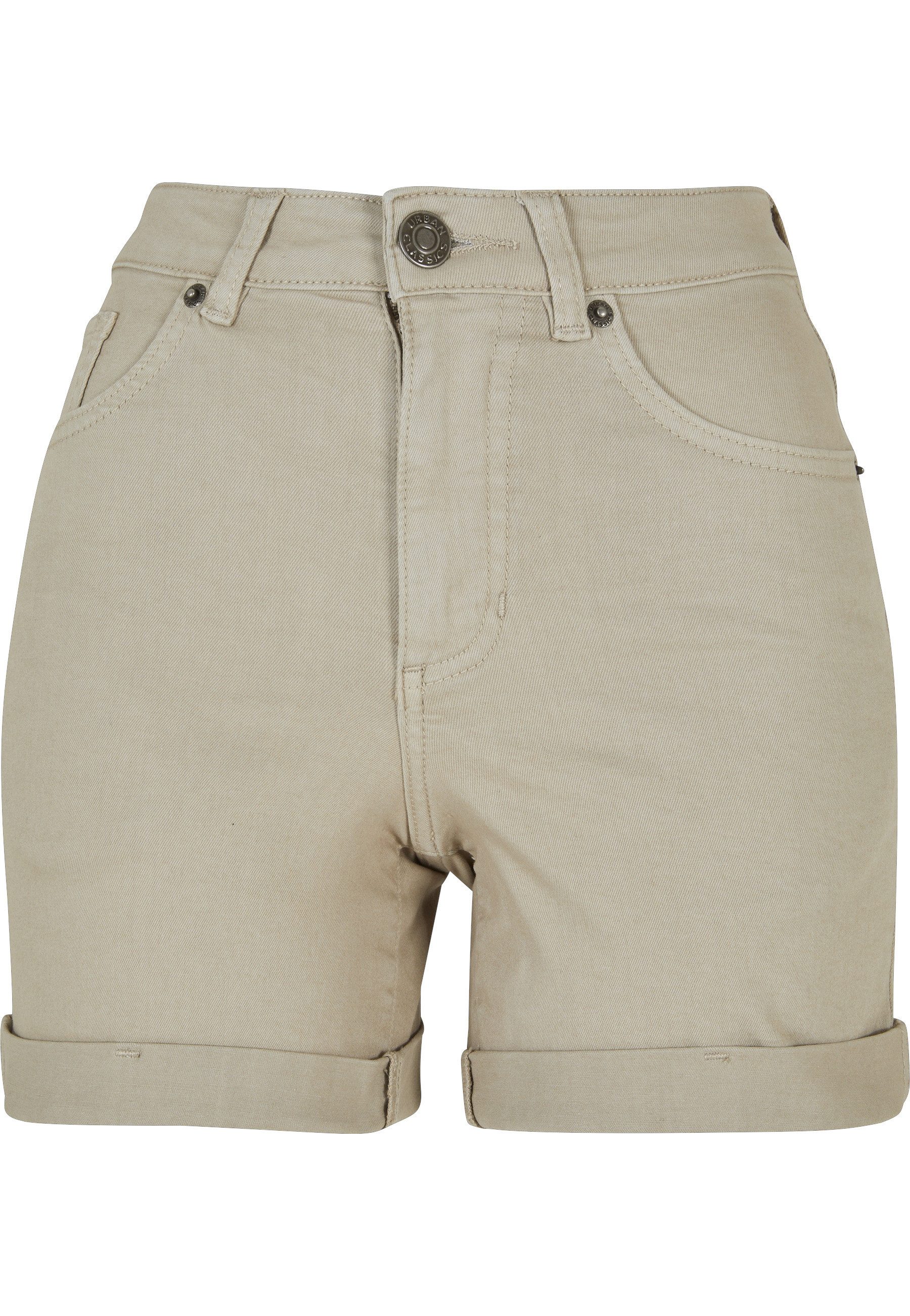 URBAN CLASSICS Shorts Urban Classics Damen Ladies Colored Strech Denim Shorts (1-tlg)