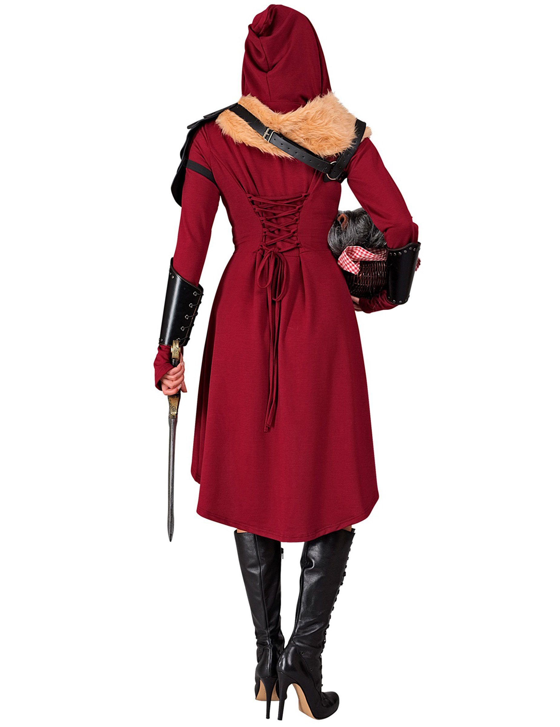 Widmann S.r.l. Kostüm Mittelalterliches Gothic Kleid für Damen rot
