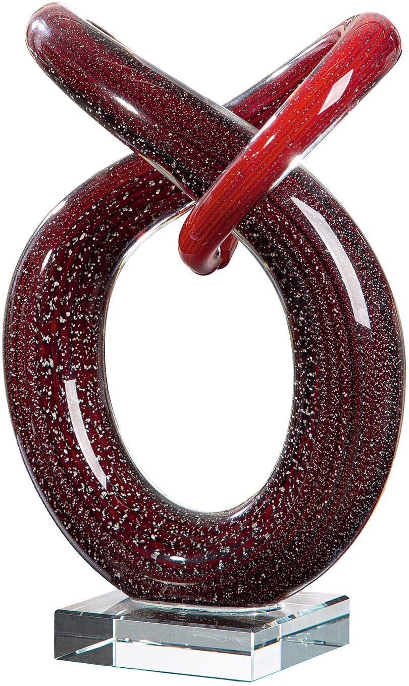 Casablanca by Gilde Dekoobjekt Skulptur Curvum rot H. 24 cm (1 St) günstig online kaufen