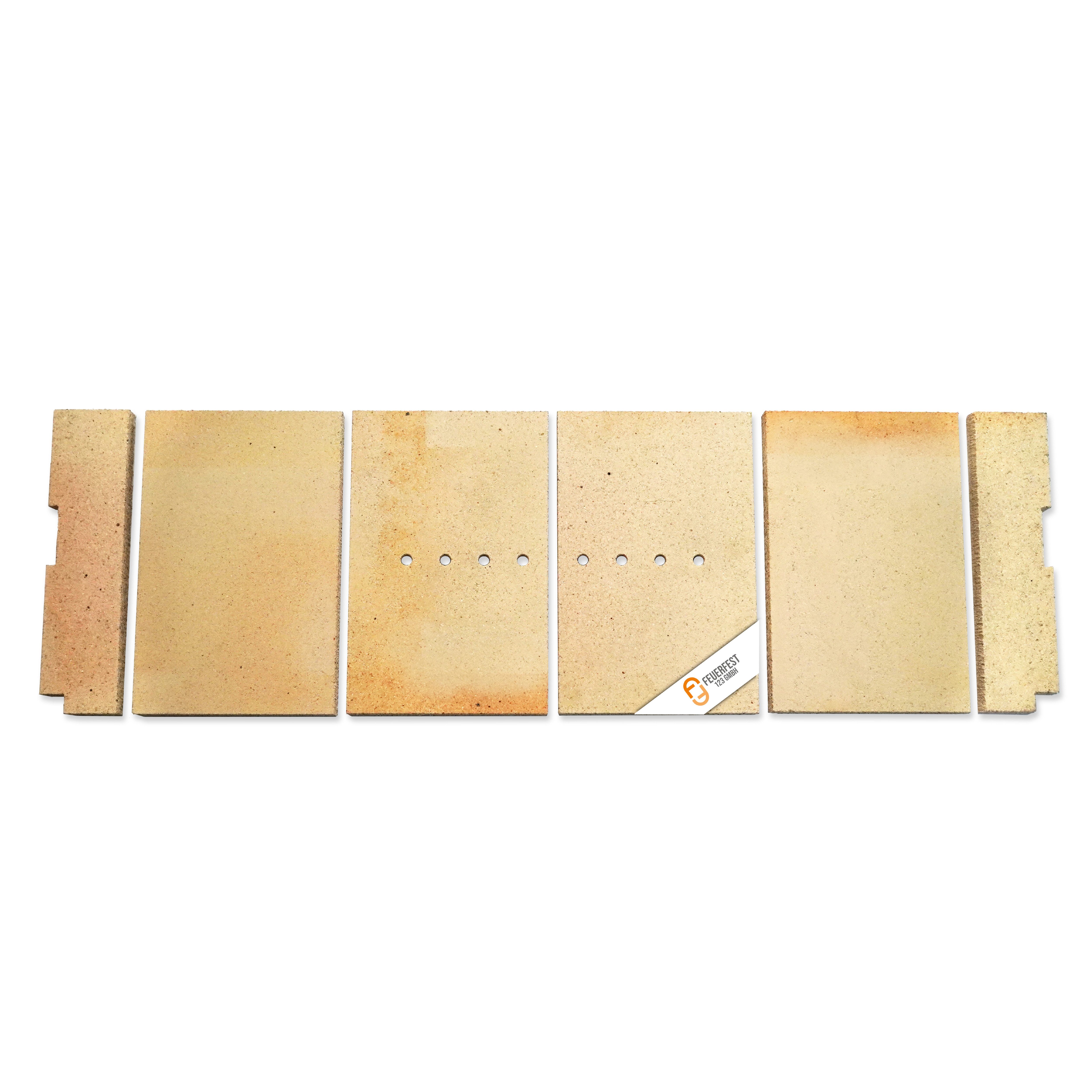 Feuerfest 123 GmbH Feuerraumplatten Kaminofenauskleidung passend für Wamsler*-Öfen - verschiedene Modelle, aus feuerfesten Schamotte-Platten, passgenau & leicht einzusetzen