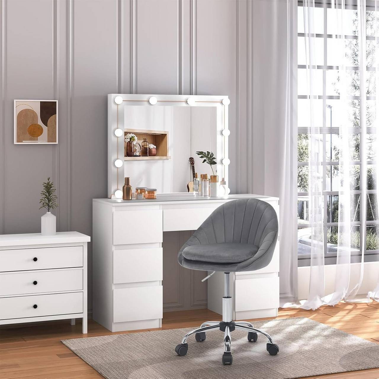 Woltu Bürostuhl (1 St), ergonomisch, Schminkstuhl, günstig online kaufen