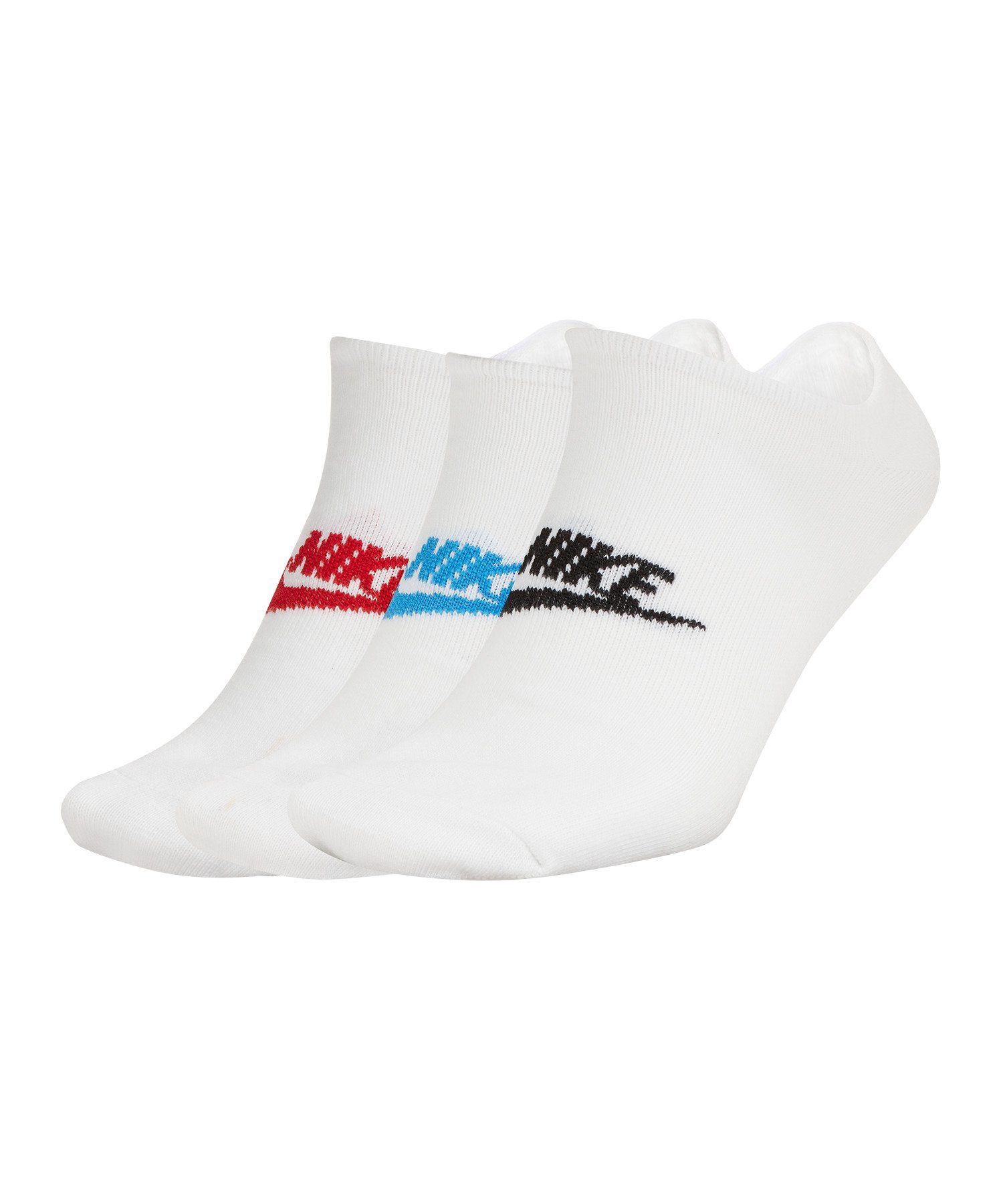 Nike Sportswear Freizeitsocken Everyday Essential Füsslinge 3er Pack default weissblauschwarzrot